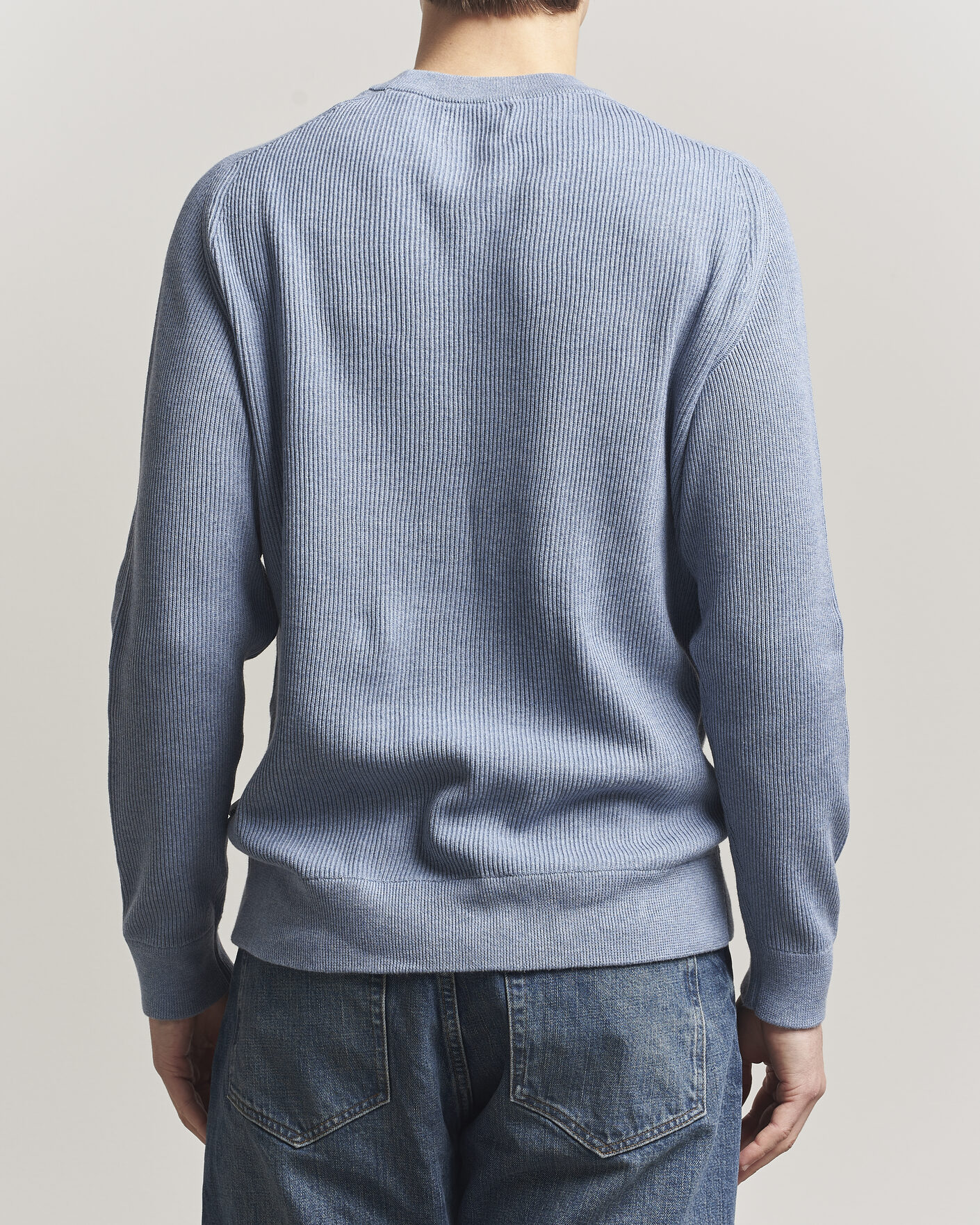 Men | Sweaters & Knitwear | NN07 | Kevin Cotton Knitted Sweater Stone Blue