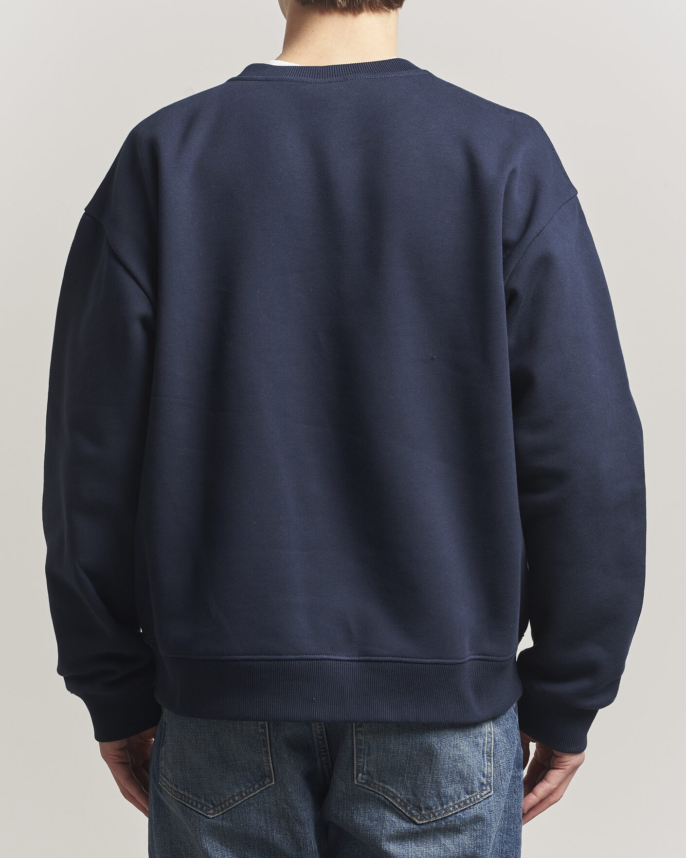 NN07 David Crew Neck Sweatshirt Navy Blue at CareOfCarl.com