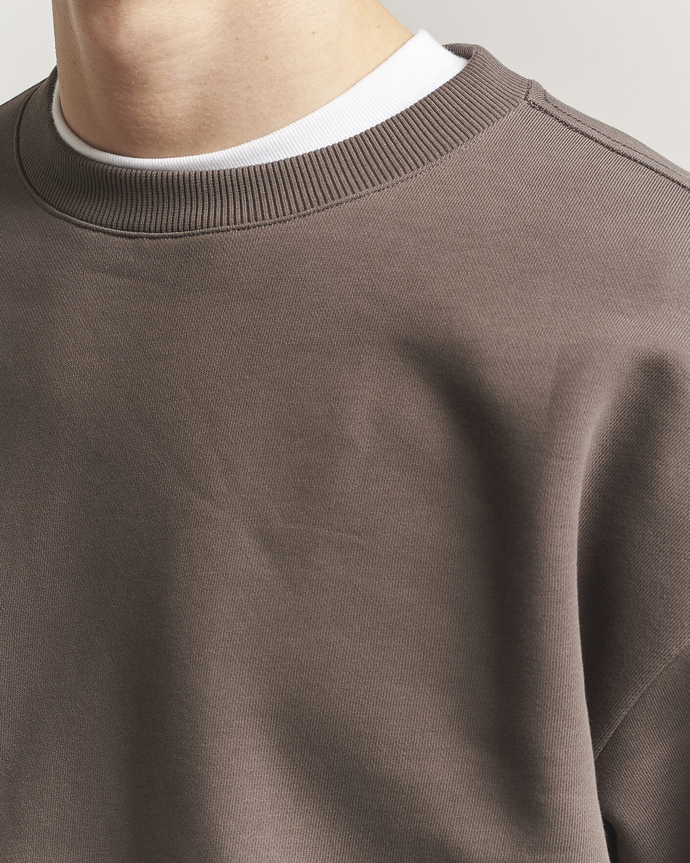 Men | Sweaters & Knitwear | NN07 | David Crew Neck Sweatshirt Mable Husk