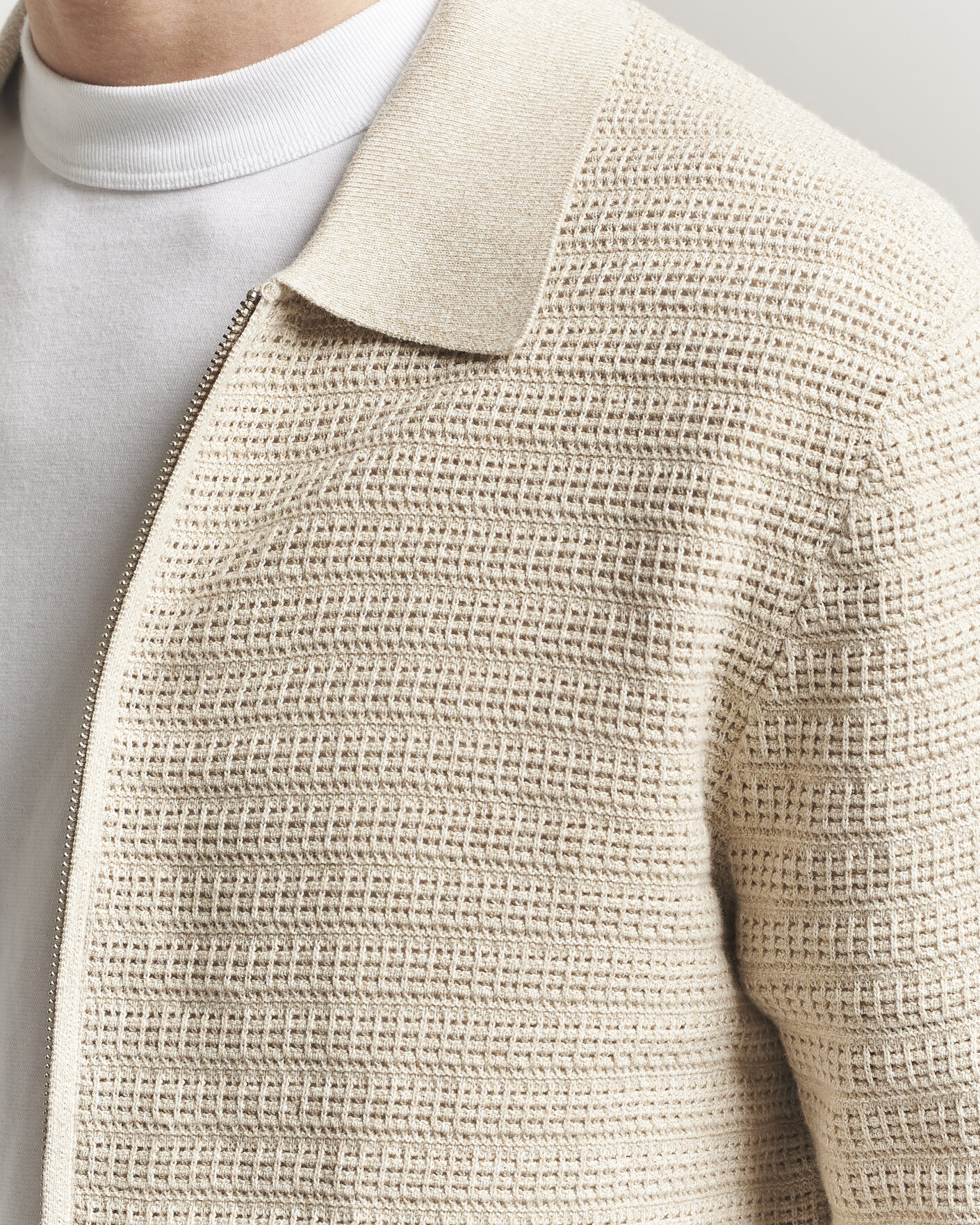 Men | Sweaters & Knitwear | NN07 | Gustav Knitted Full Zip Ivory