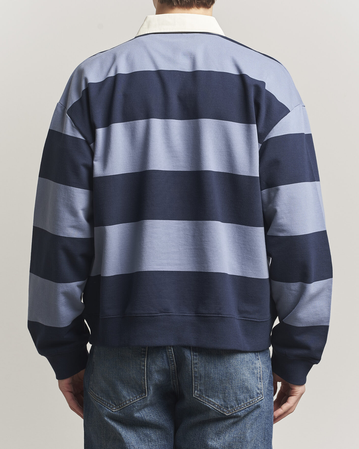 Men | Sweaters & Knitwear | NN07 | David Rugby Sweater Blue Stripe