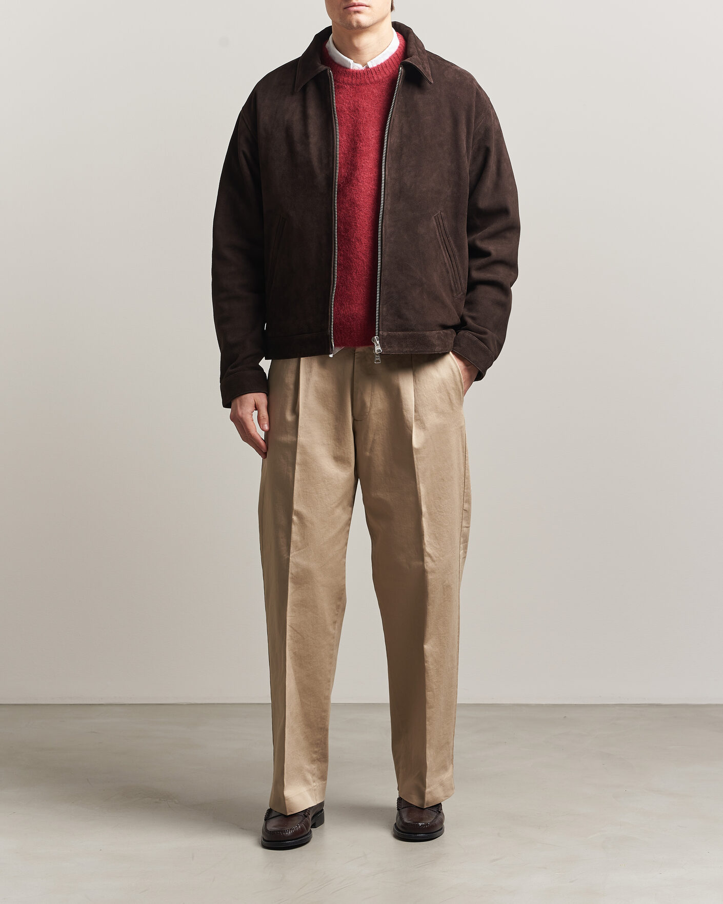 Men | Coats & Jackets | NN07 | Petrus Suede Jacket Deep Truffle