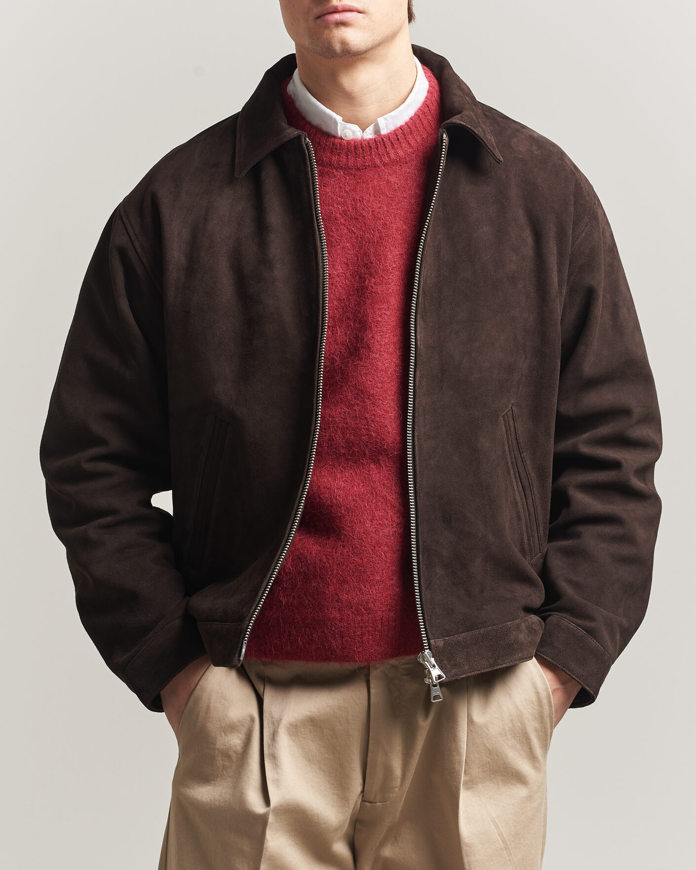 NN07 Petrus Suede Jacket Deep Truffle at CareOfCarl.com