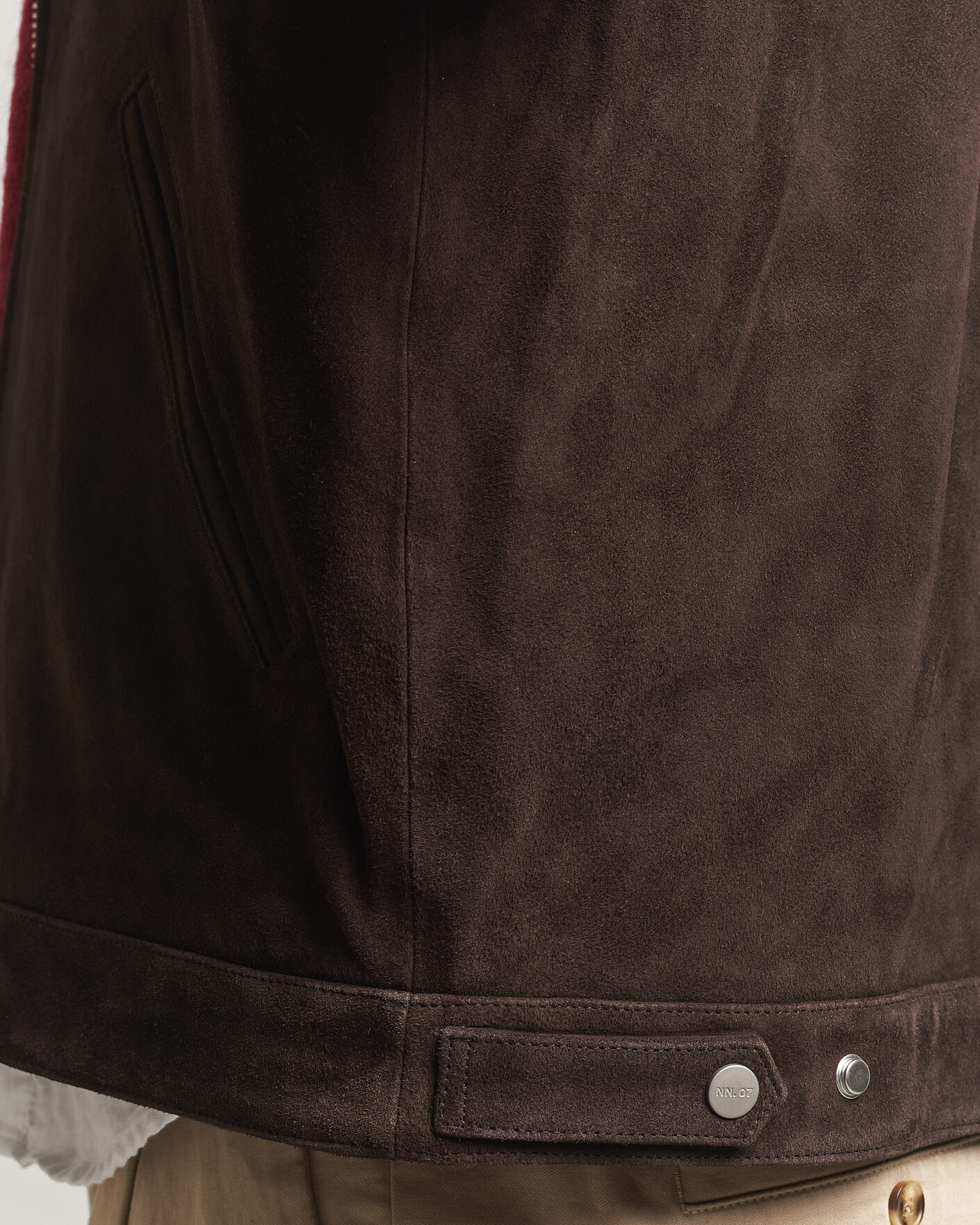 Men | Coats & Jackets | NN07 | Petrus Suede Jacket Deep Truffle