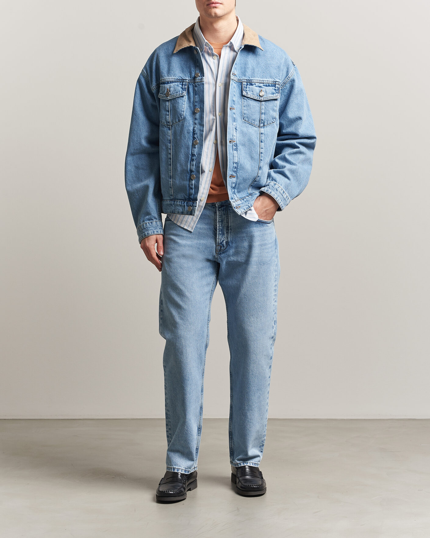 NN07 Roy Denim Jacket Vintage Blue at CareOfCarl.com