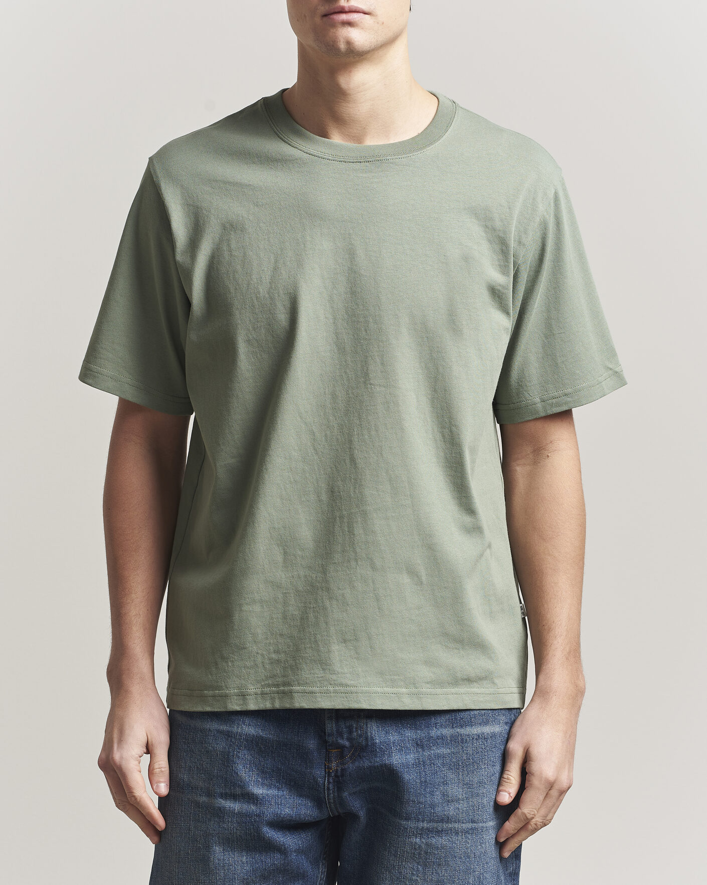 Men | T-Shirts | NN07 | Jett Washed Crew Neck T-Shirt Sea Spray Green