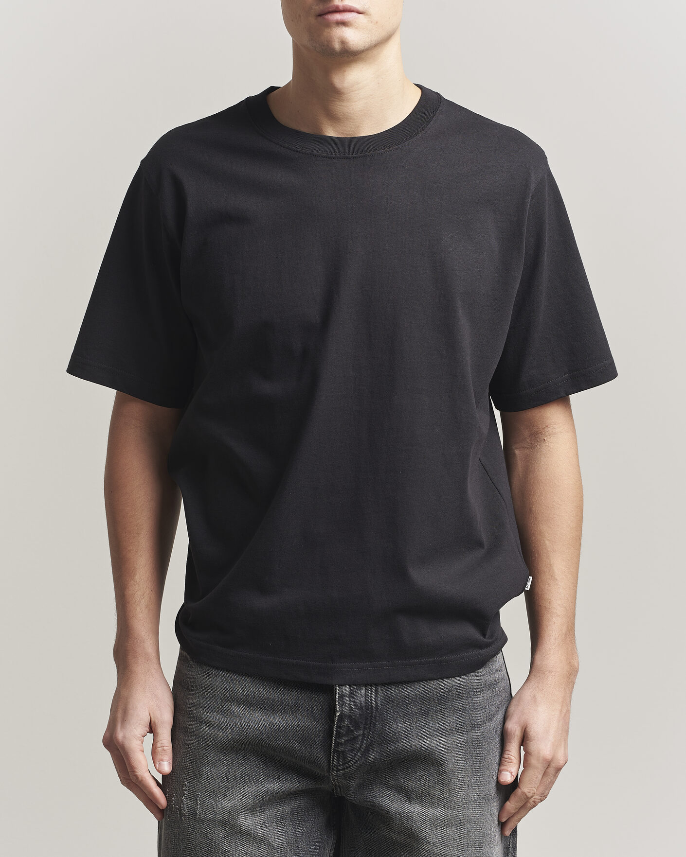 Men | T-Shirts | NN07 | Jett Washed Crew Neck T-Shirt Black