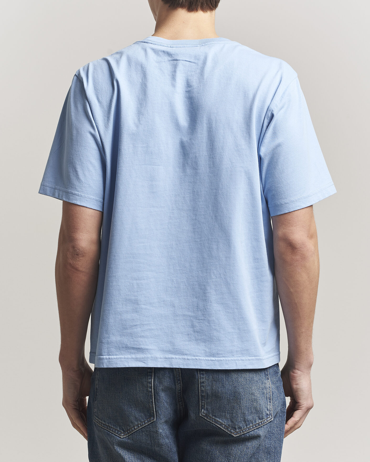 Men | T-Shirts | NN07 | Jett Embroidered Crew Neck T-Shirt Cerulian Blue