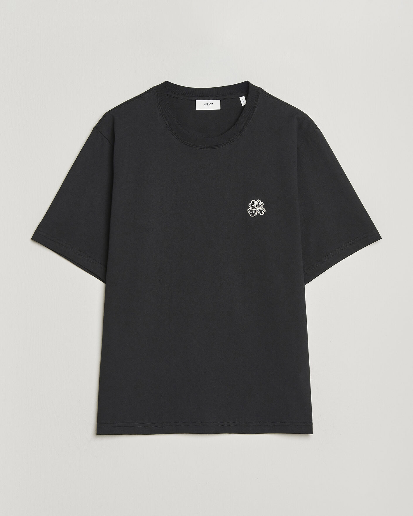 Men | T-Shirts | NN07 | Jett Embroidered Crew Neck T-Shirt Black