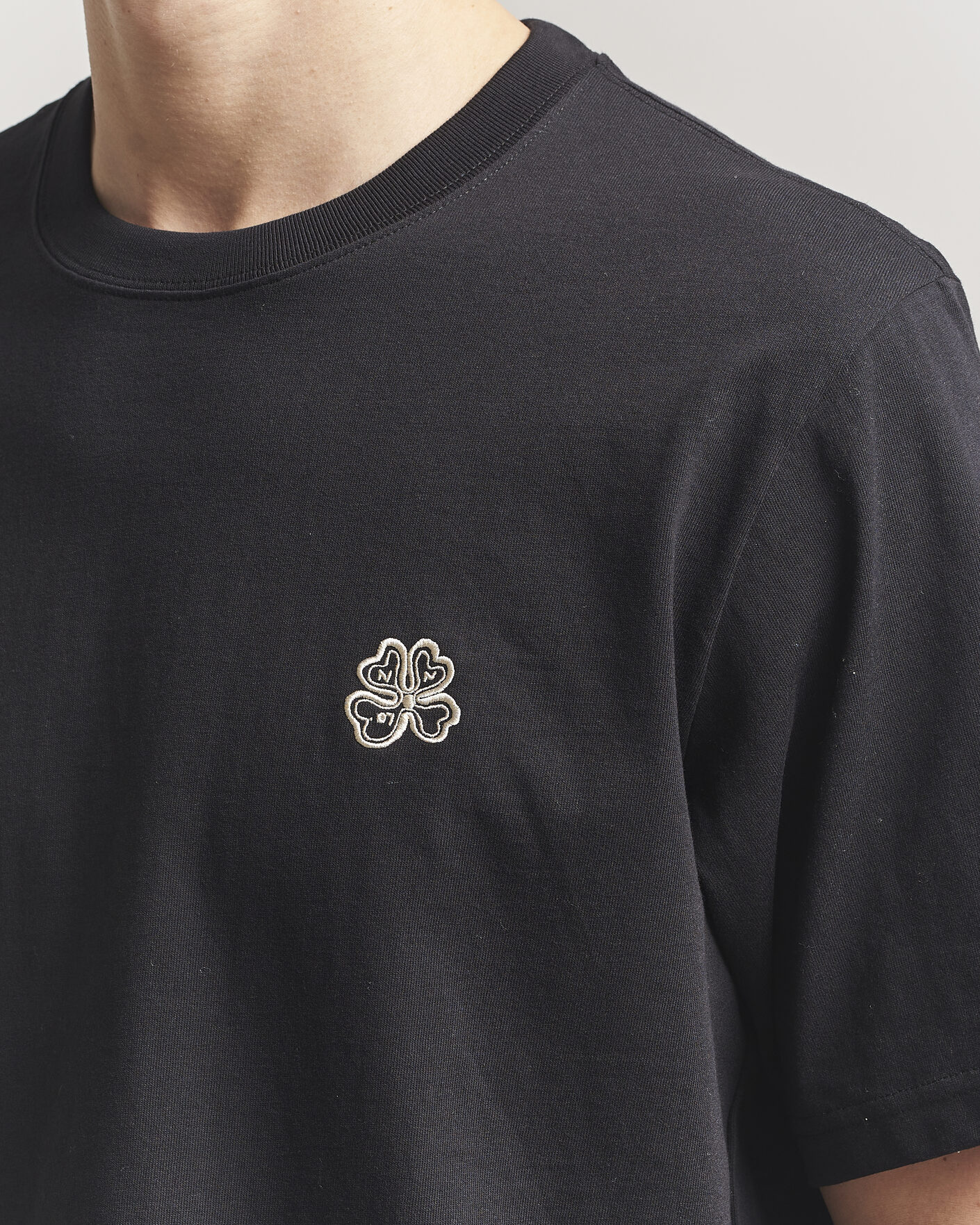 Men | T-Shirts | NN07 | Jett Embroidered Crew Neck T-Shirt Black