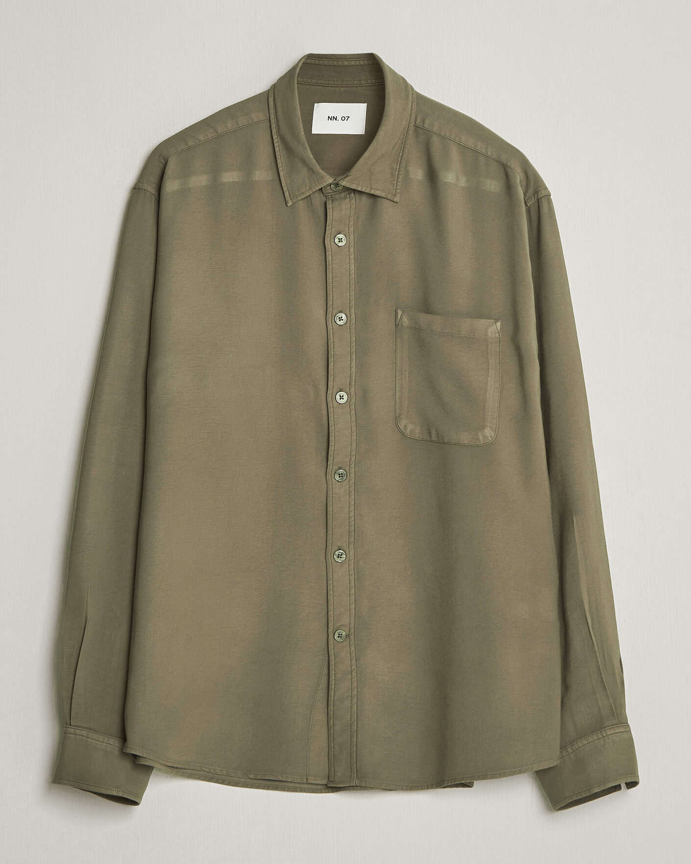 Men | Shirts | NN07 | Deon Tencel Shirt Capers Green
