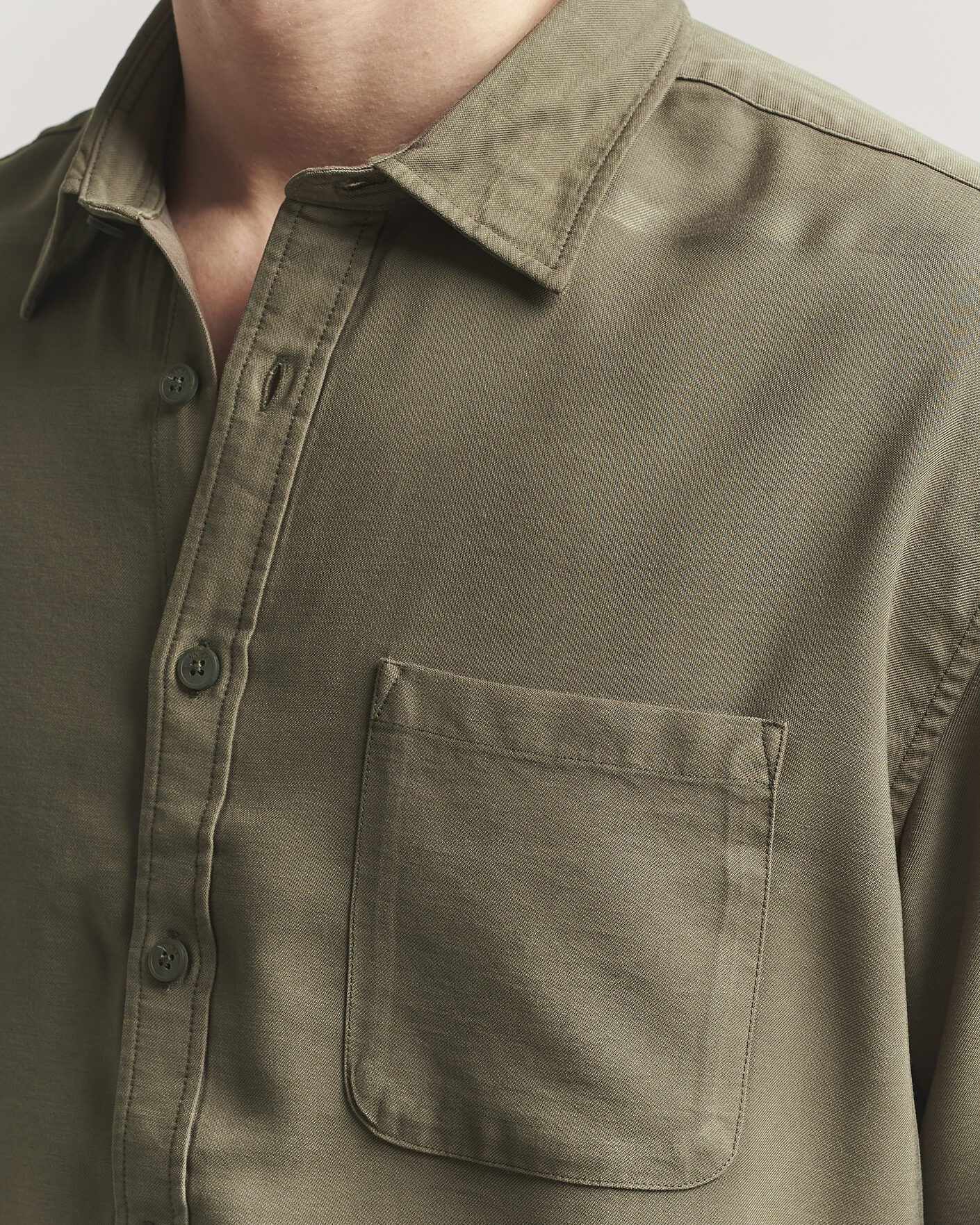 NN07 Deon Tencel Shirt Capers Green at CareOfCarl.com