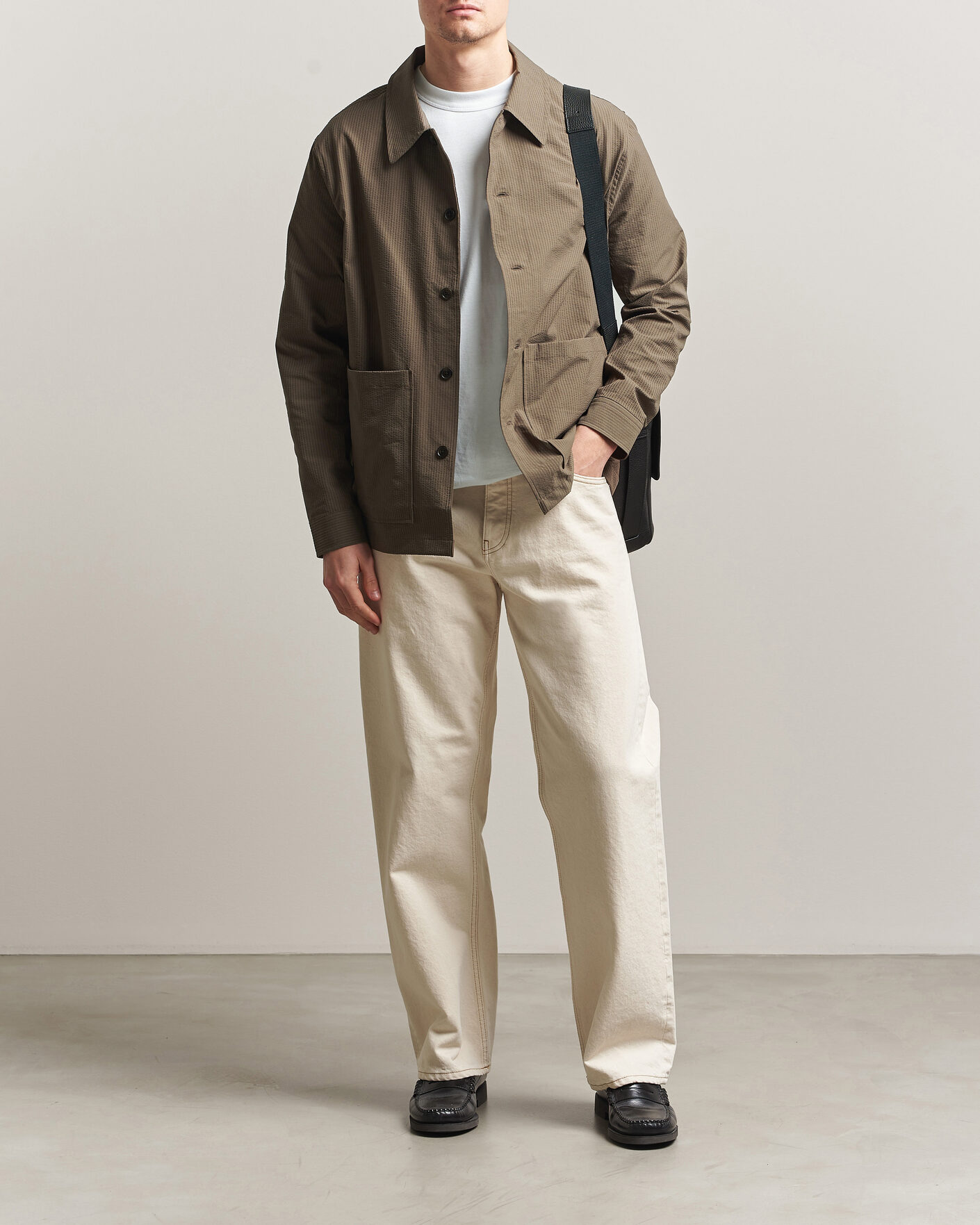 Men | Shirts | NN07 | Blaze Seersucker Overshirt Mable Husk