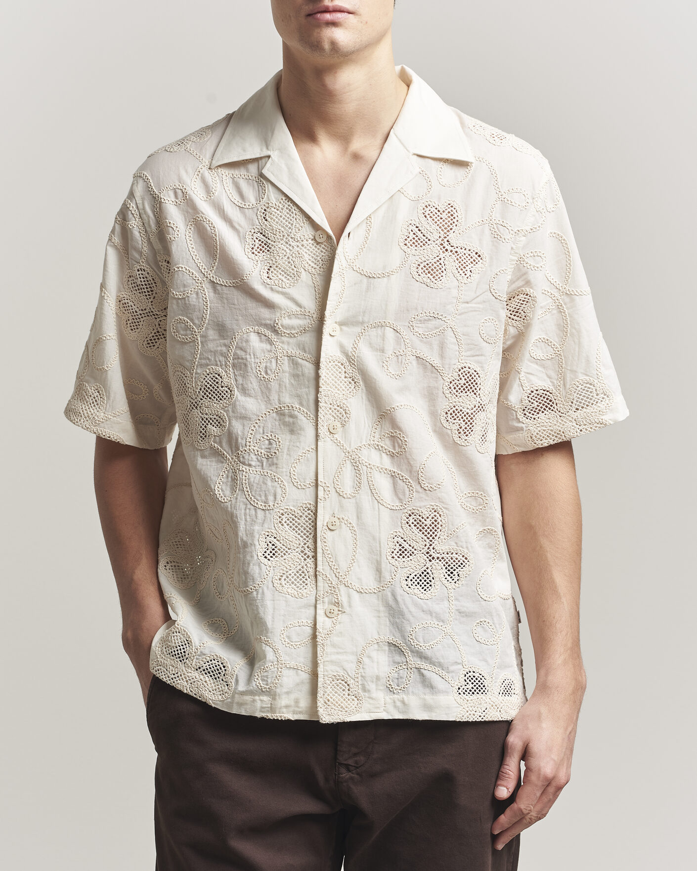 Men | Shirts | NN07 | Ben Flower Shirt Ivory