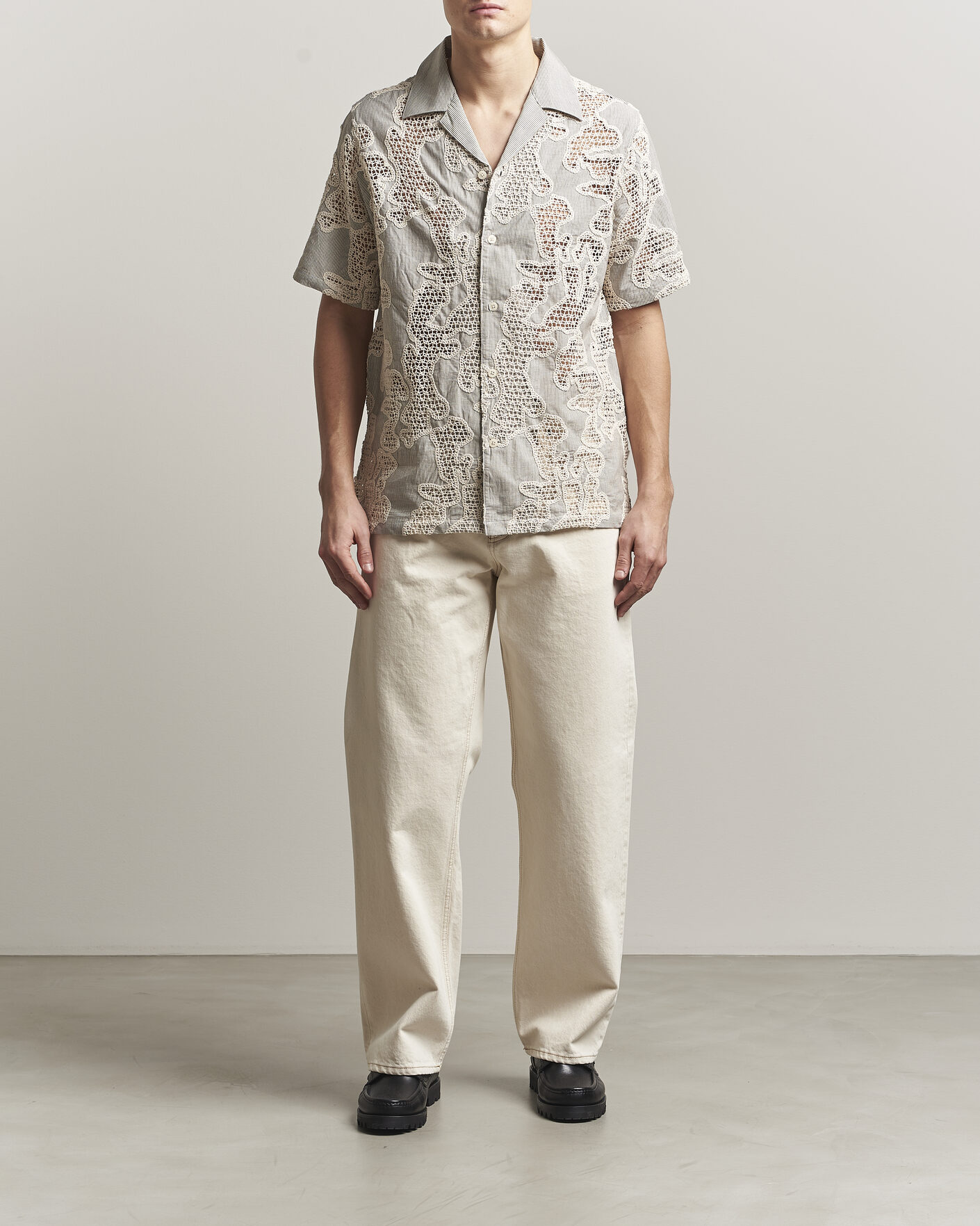 NN07 Julio Flower Short Sleeve Shirt Deep Truffle at CareOfCarl.com