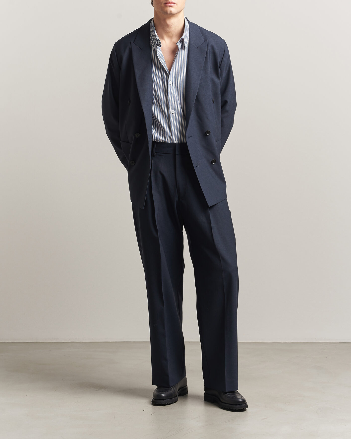 Men | Blazers | NN07 | Jordin Summer Wool Double Breasted Blazer Deep Navy