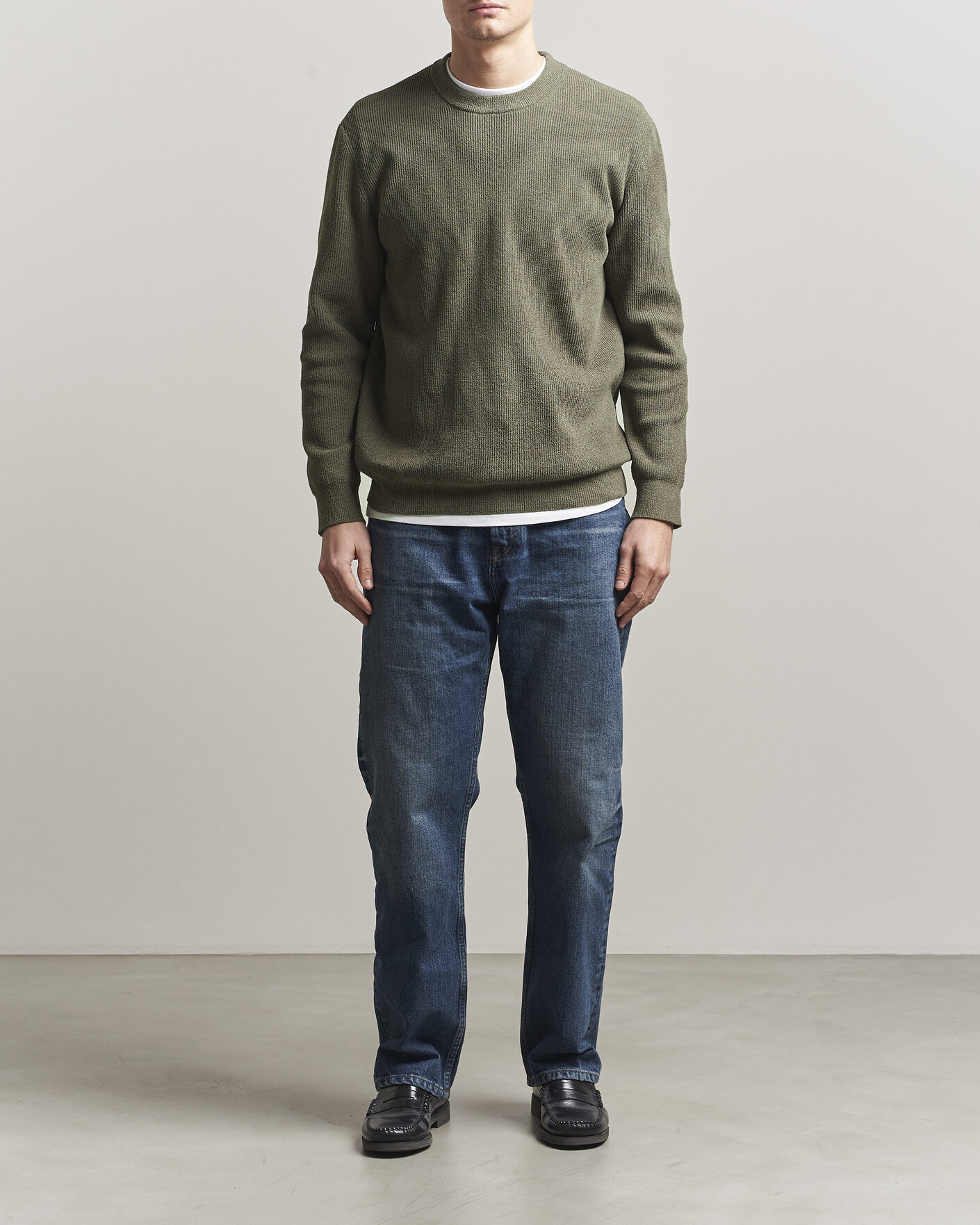 Men | Sweaters & Knitwear | NN07 | Danny Knitted Sweater Capers Green
