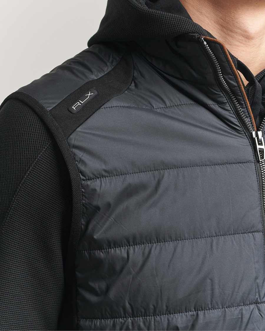 RLX Ralph Lauren Performance Wool Vest Polo Black at CareOfCarl.com