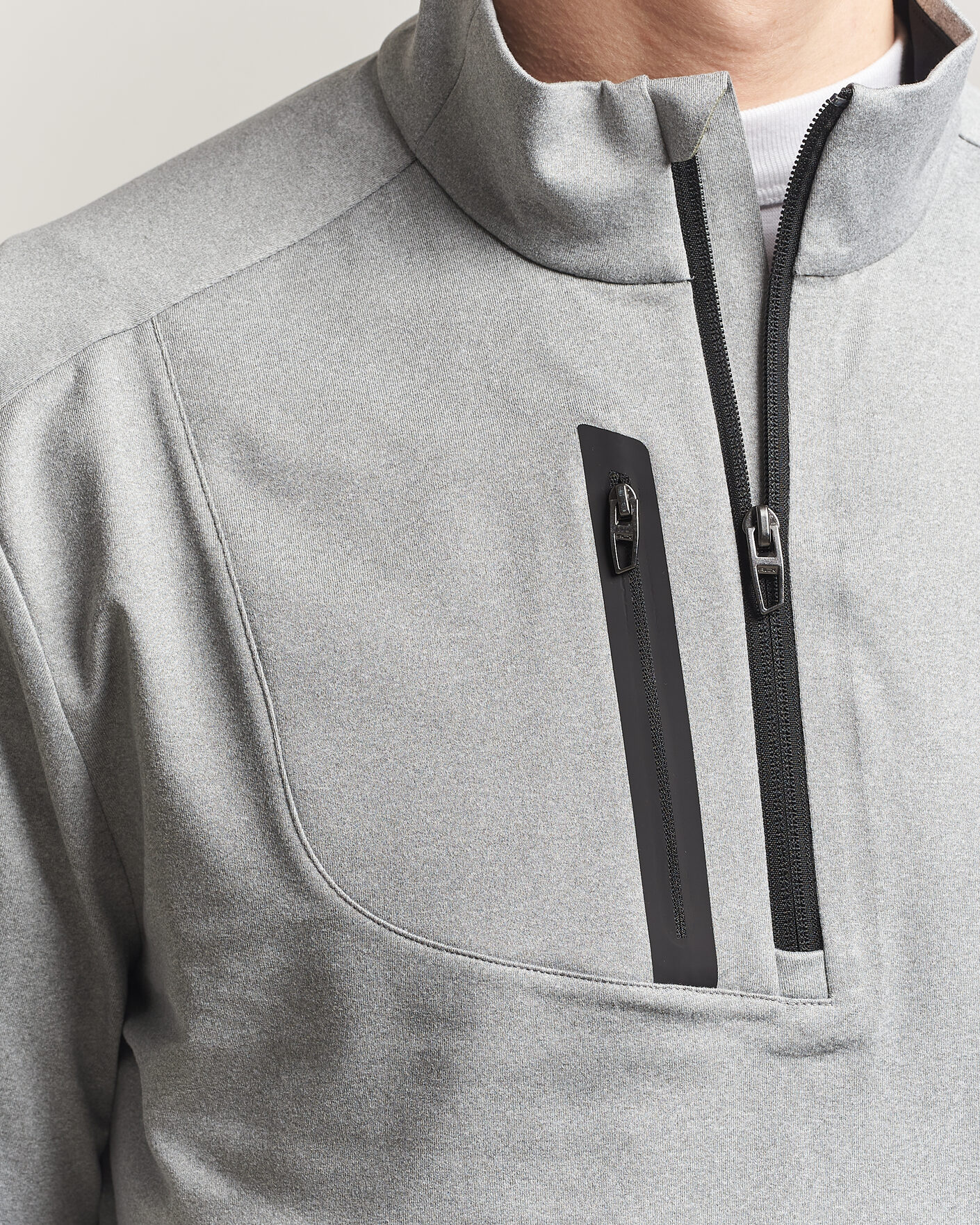 Men | Golf Clothing | RLX Ralph Lauren | Luxury Jersey Half Zip Andover Heather