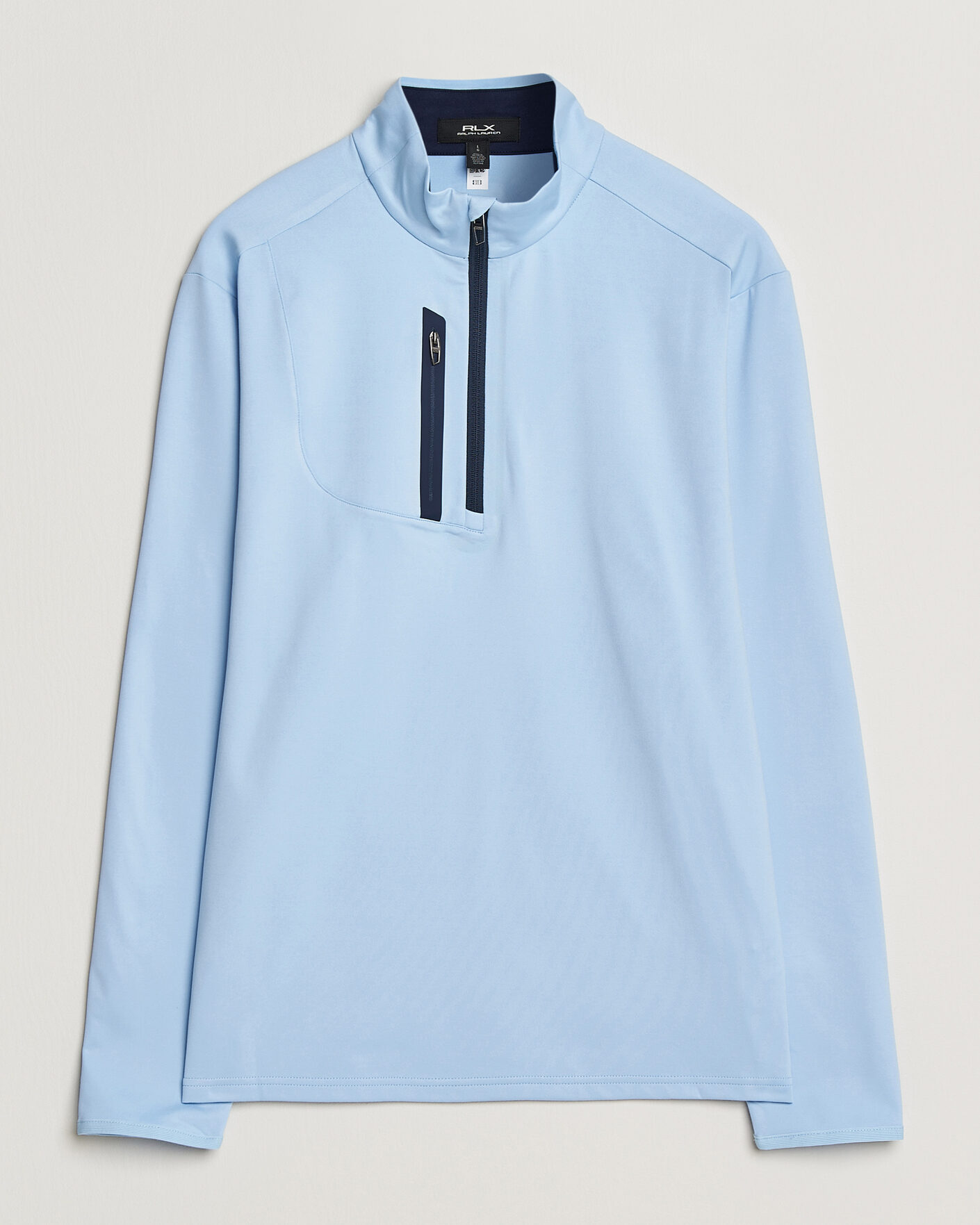 Men | Golf Clothing | RLX Ralph Lauren | Luxury Jersey Half Zip Office Blue
