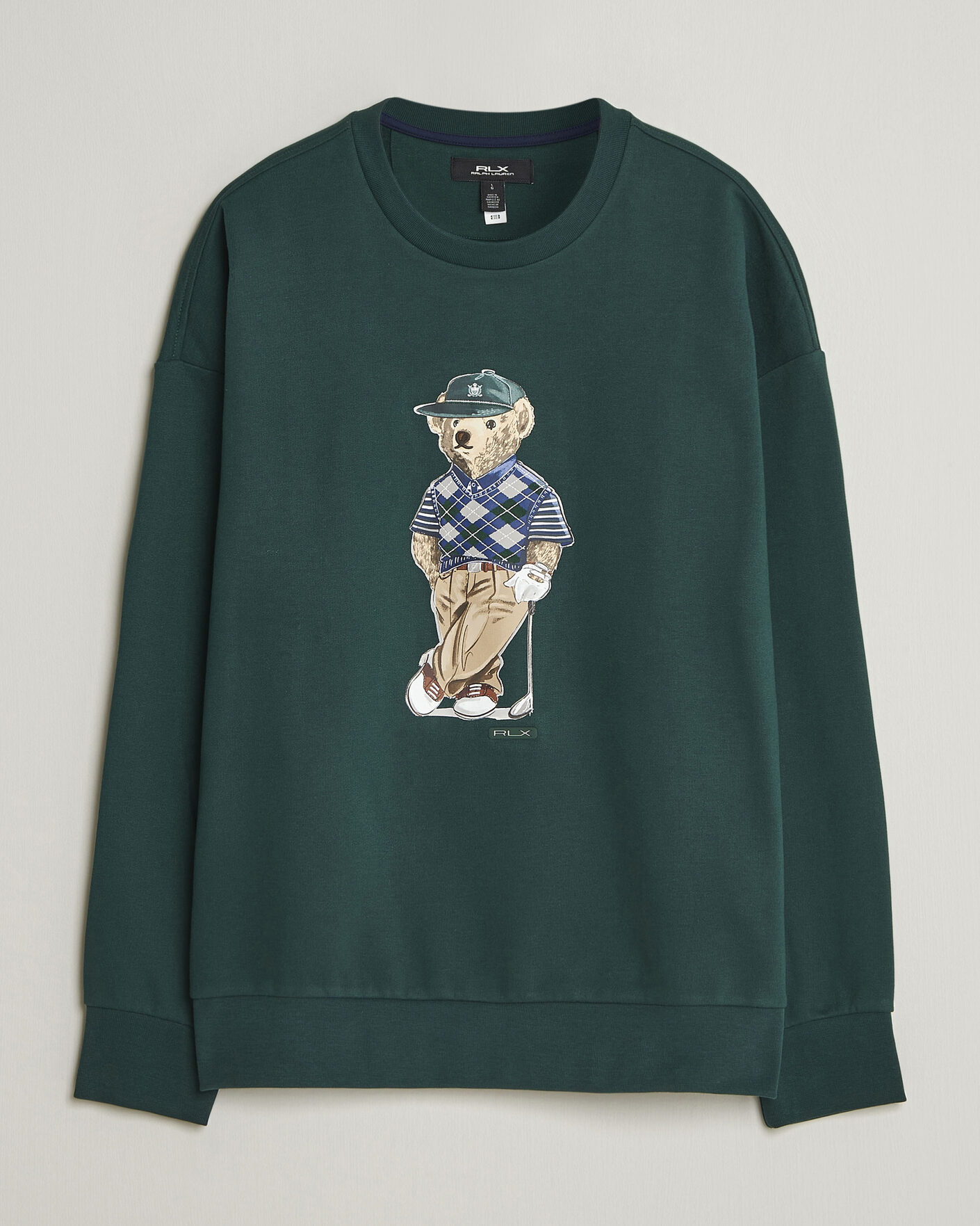 Men | Sweaters & Knitwear | RLX Ralph Lauren | Loopback Terry Bear Sweatshirt Moss Agate