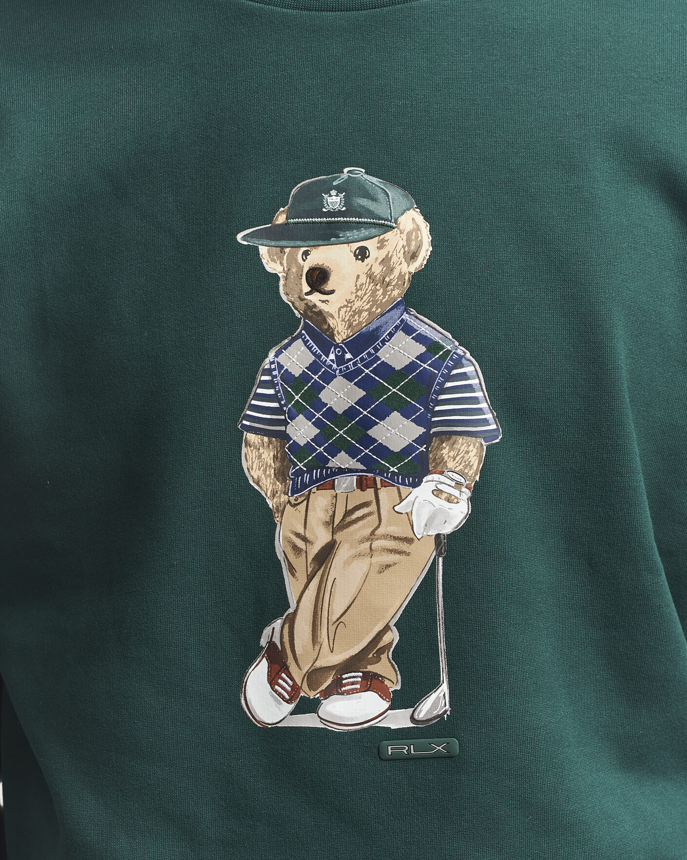 RLX Ralph Lauren Loopback Terry Bear Sweatshirt Moss Agate at