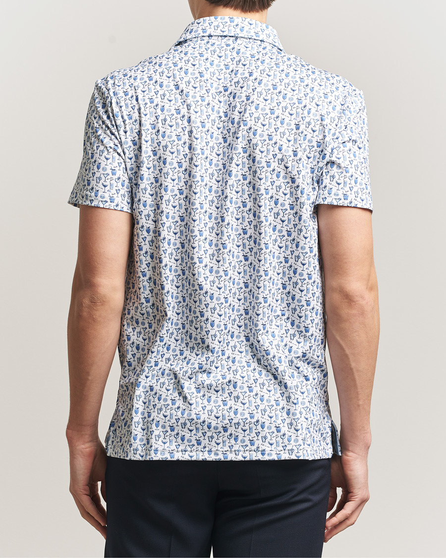 Men | Polo Shirts | RLX Ralph Lauren | Airflow Polo Printed Ceramic White Chin