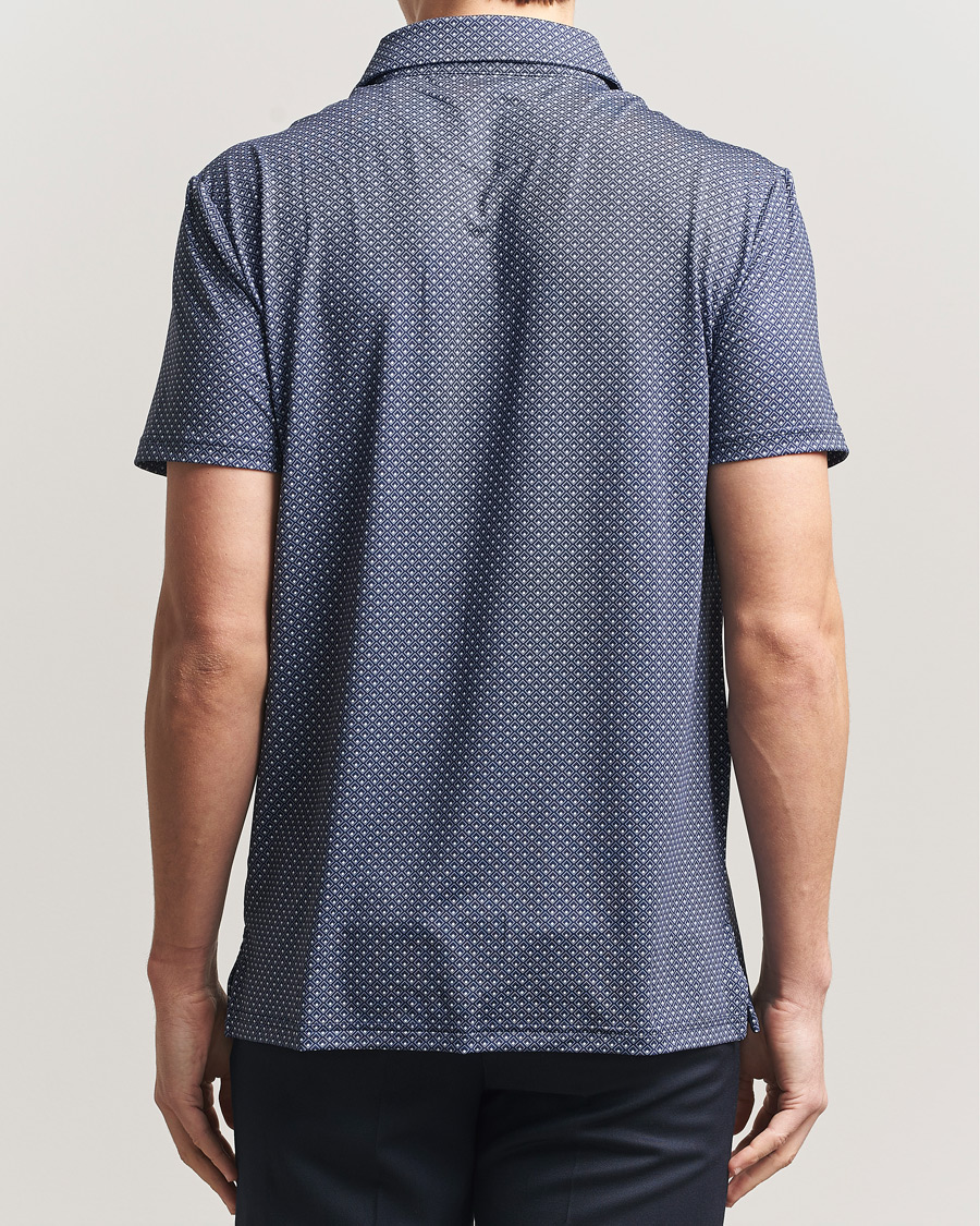 Men | Polo Shirts | RLX Ralph Lauren | Airflow Polo Printed Navy Magnolia Diamond