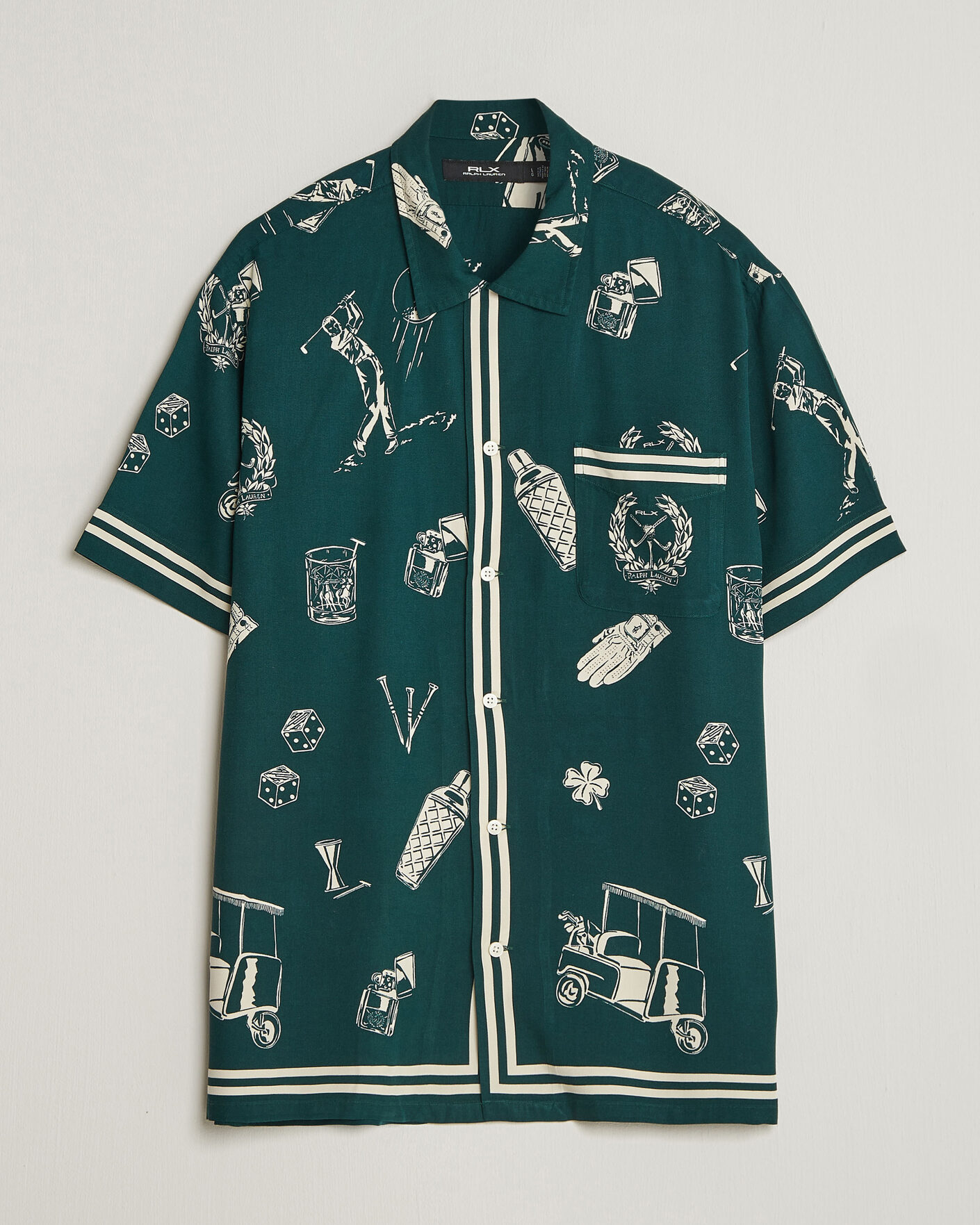 RLX Ralph Lauren Short Sleeve Golf Shirt Par-Tee on the Greens at