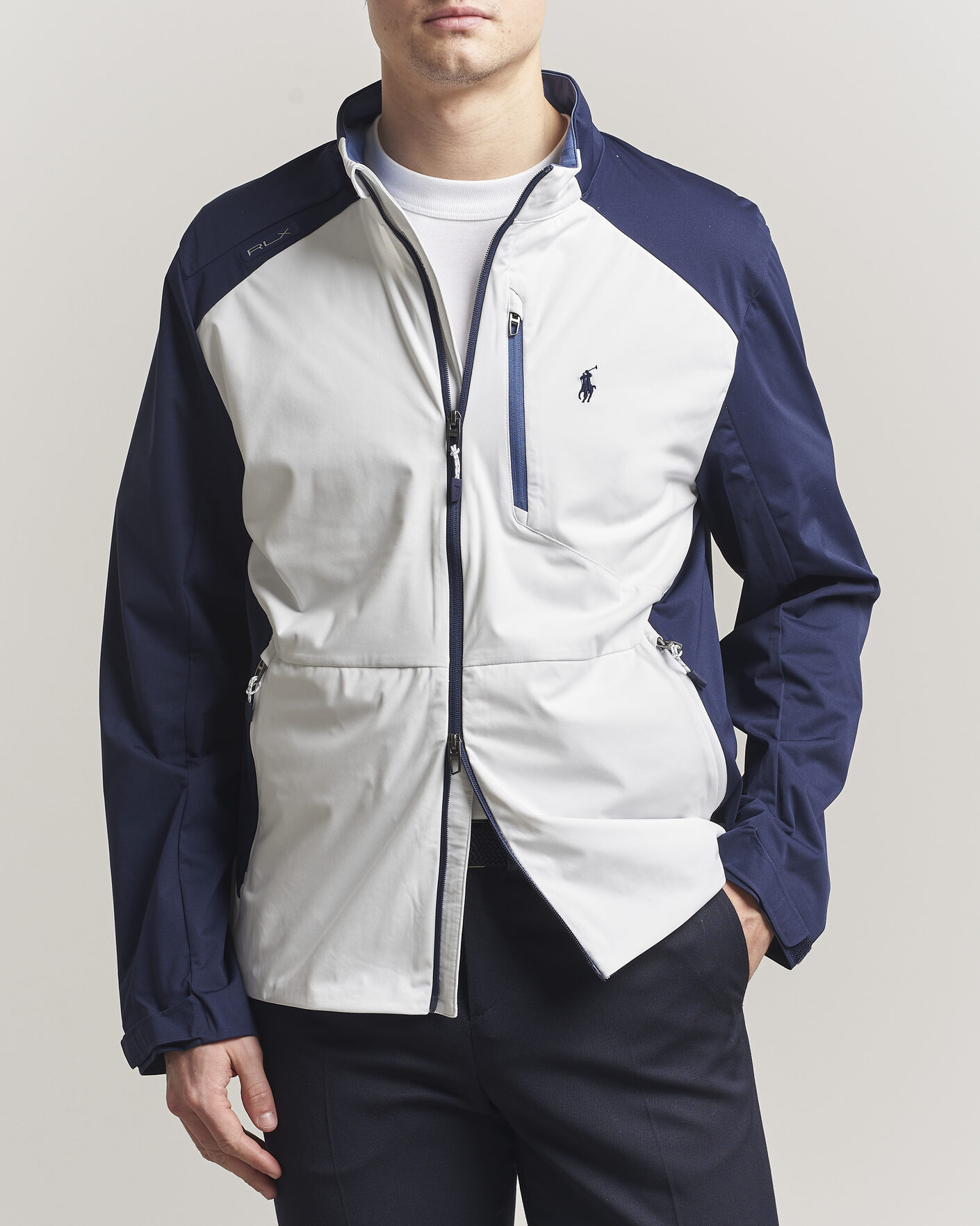 RLX Ralph Lauren Lightweight Jacket Ceramic White/Refined Navy at