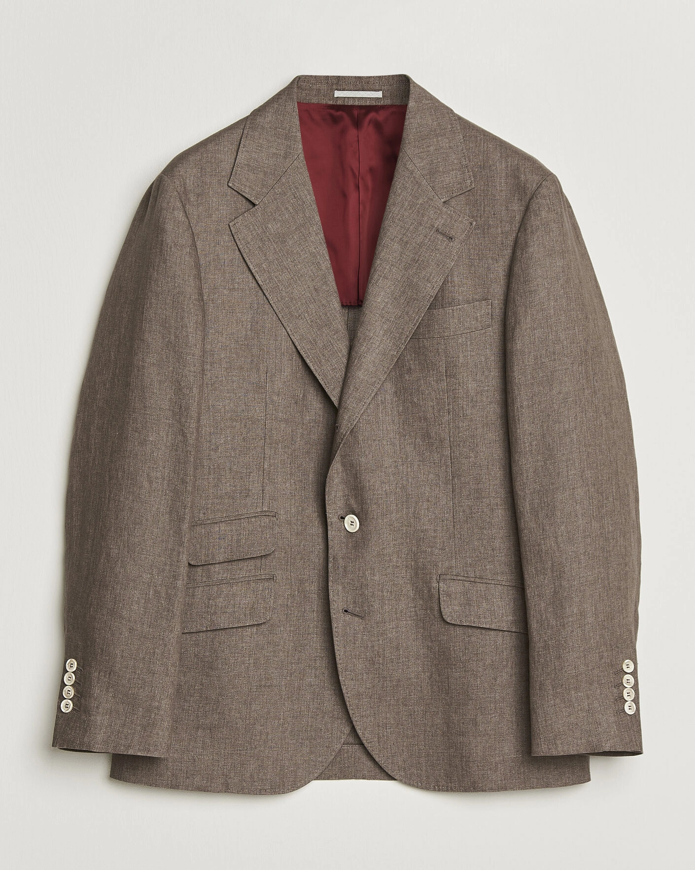 Men | Blazers | Brunello Cucinelli | Linen Blazer Dark Brown