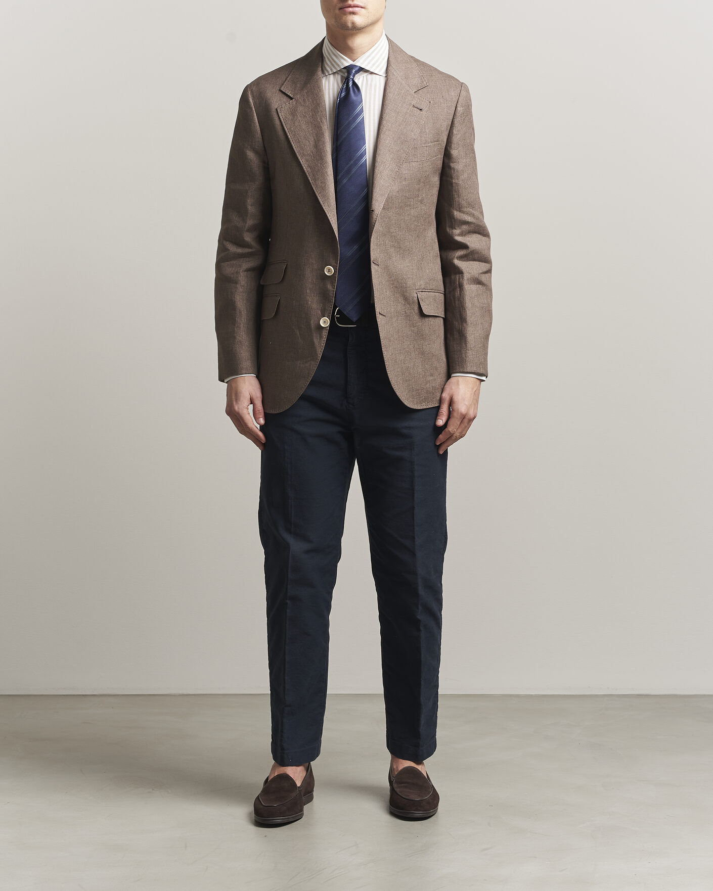 Men | Blazers | Brunello Cucinelli | Linen Blazer Dark Brown