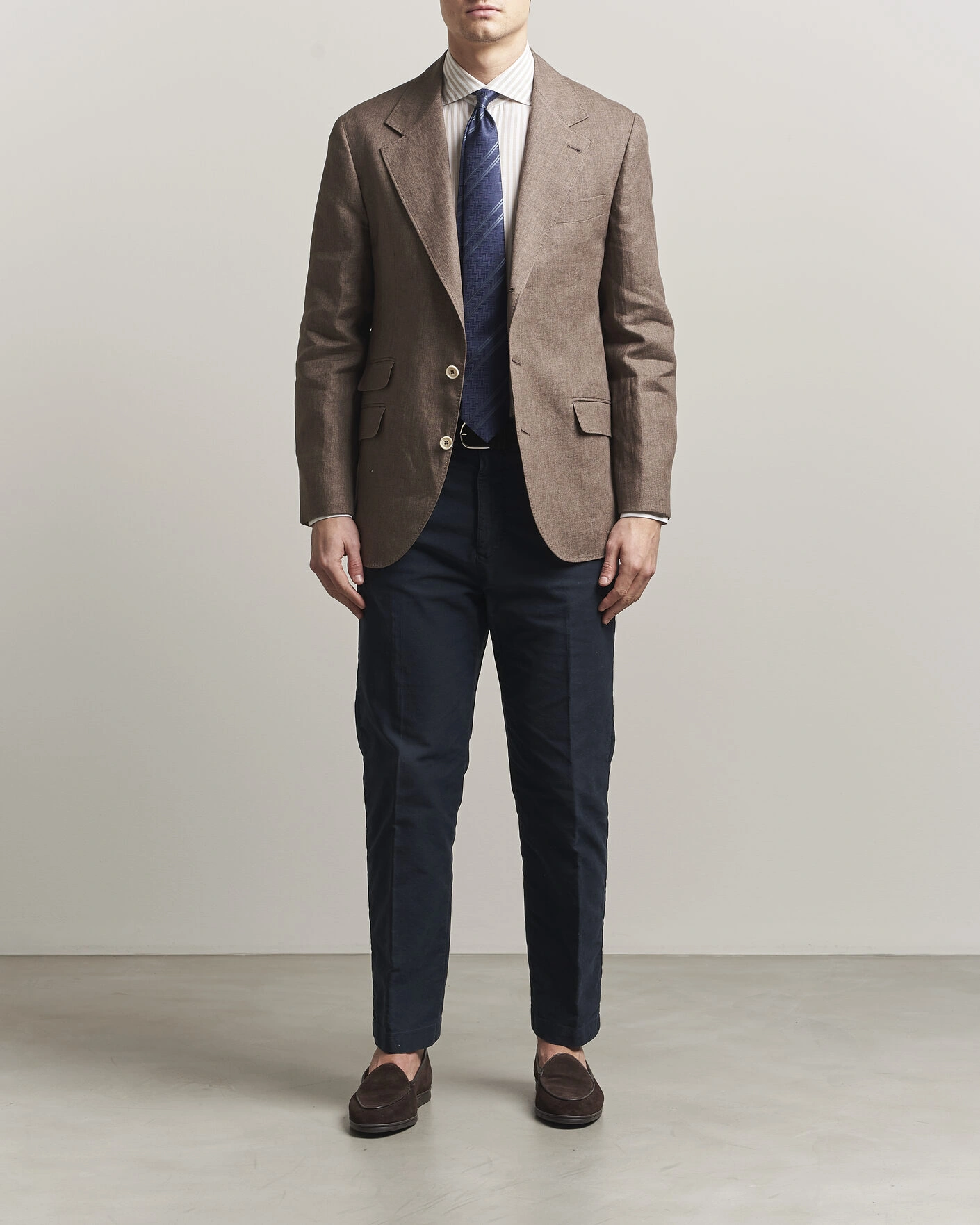 Men | Blazers | Brunello Cucinelli | Linen Blazer Dark Brown
