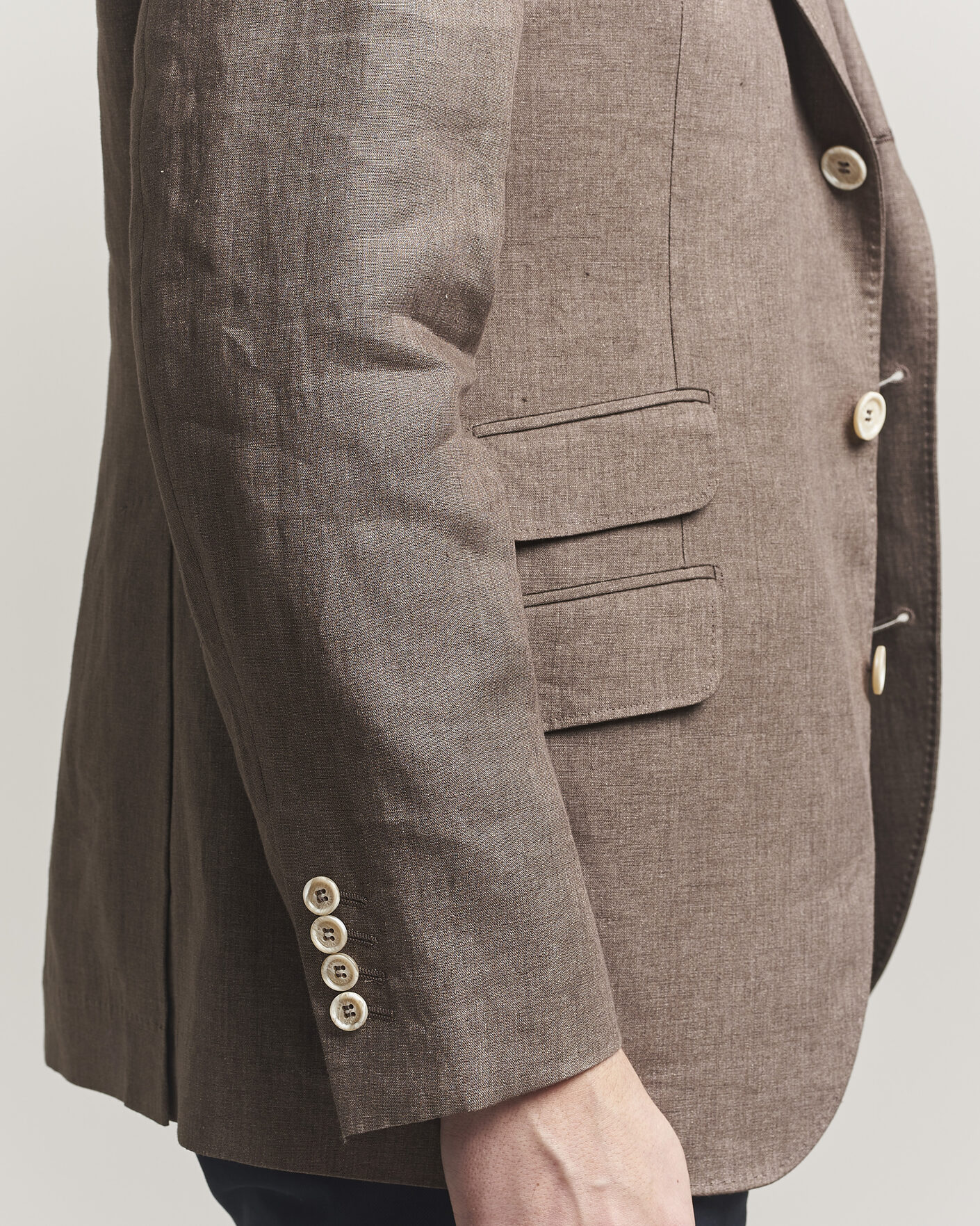 Men | Blazers | Brunello Cucinelli | Linen Blazer Dark Brown