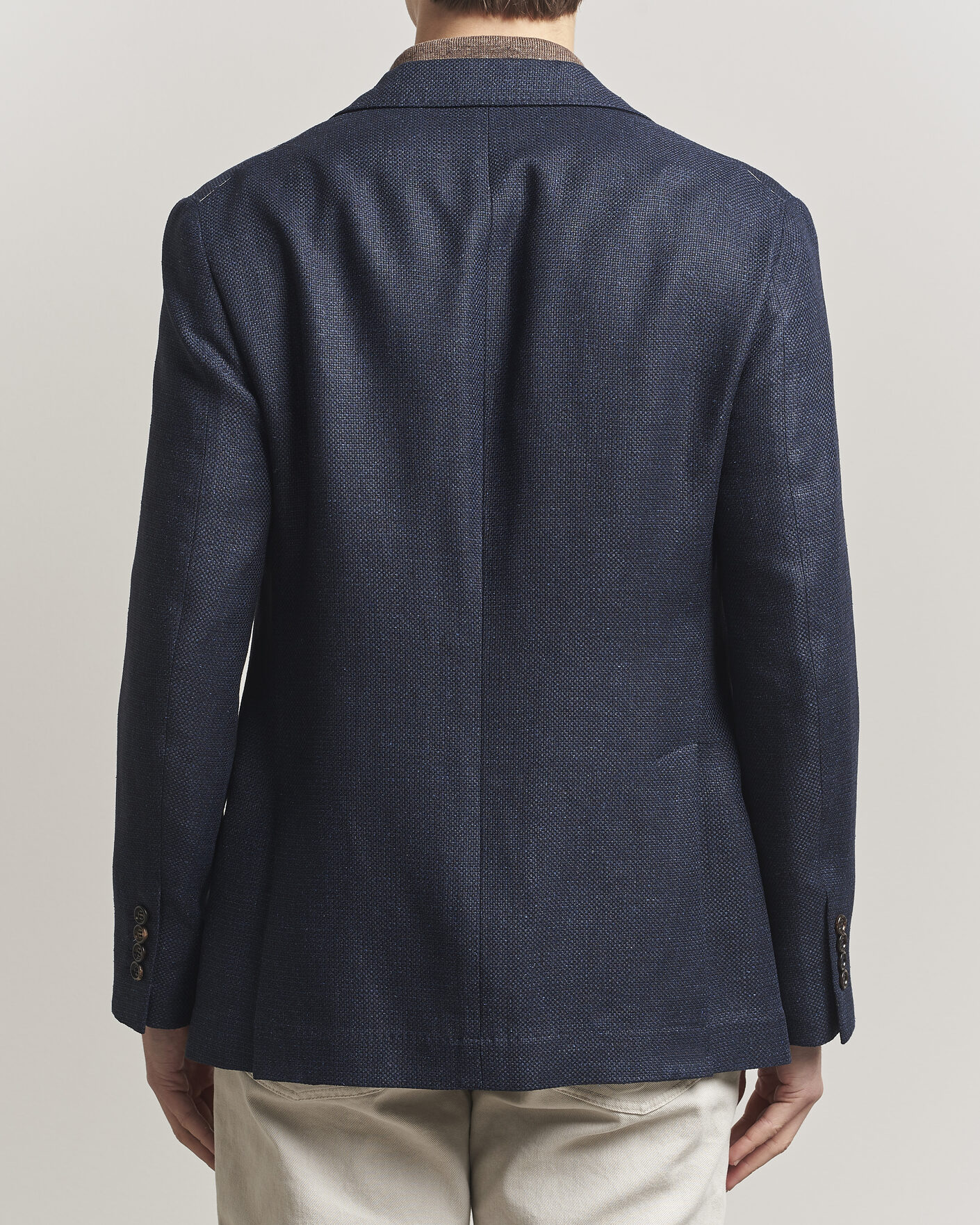 Men | Blazers | Brunello Cucinelli | Linen/Silk Hopsack Blazer Navy