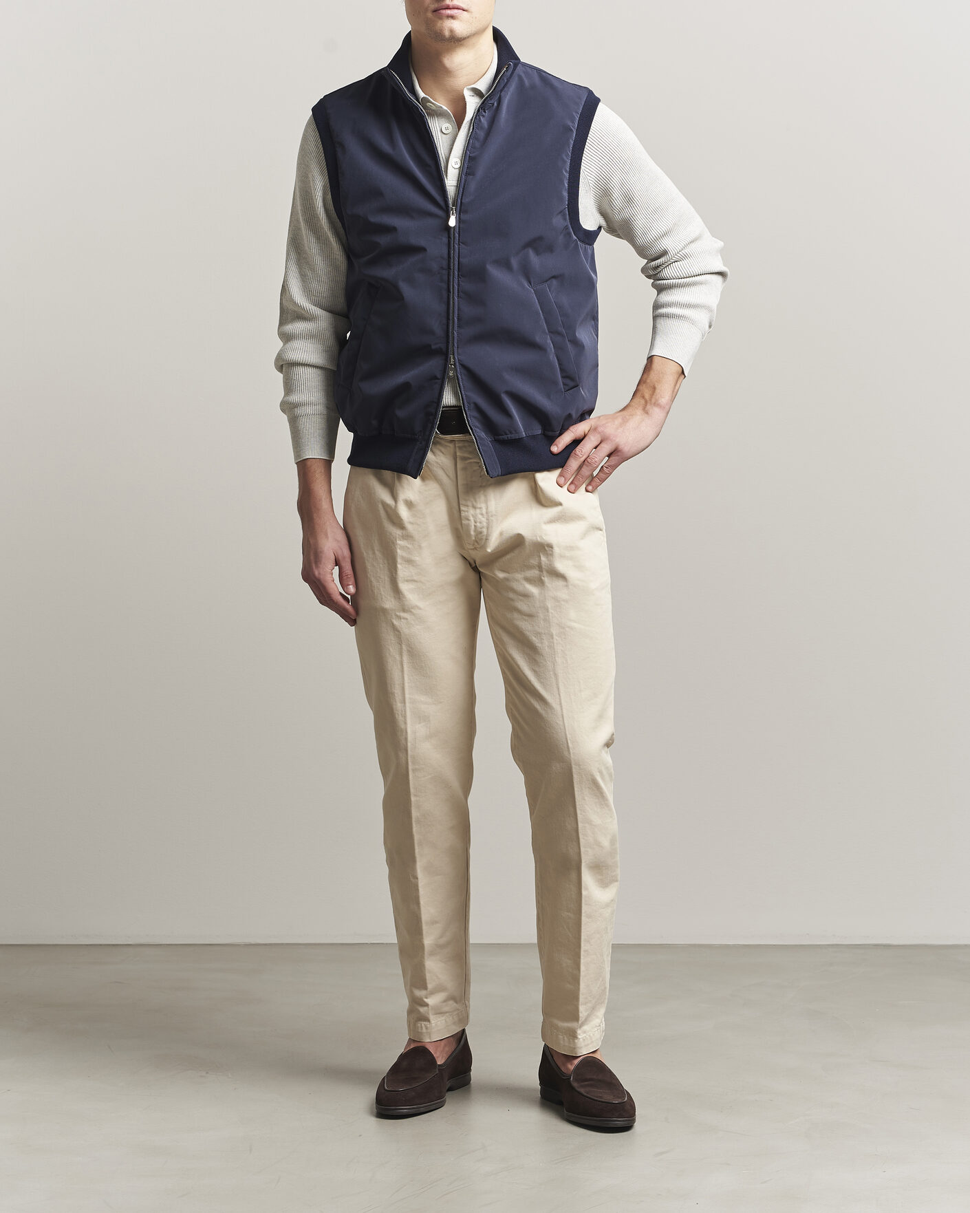 Men | Gilets | Brunello Cucinelli | Nylon Padded Gilet Navy