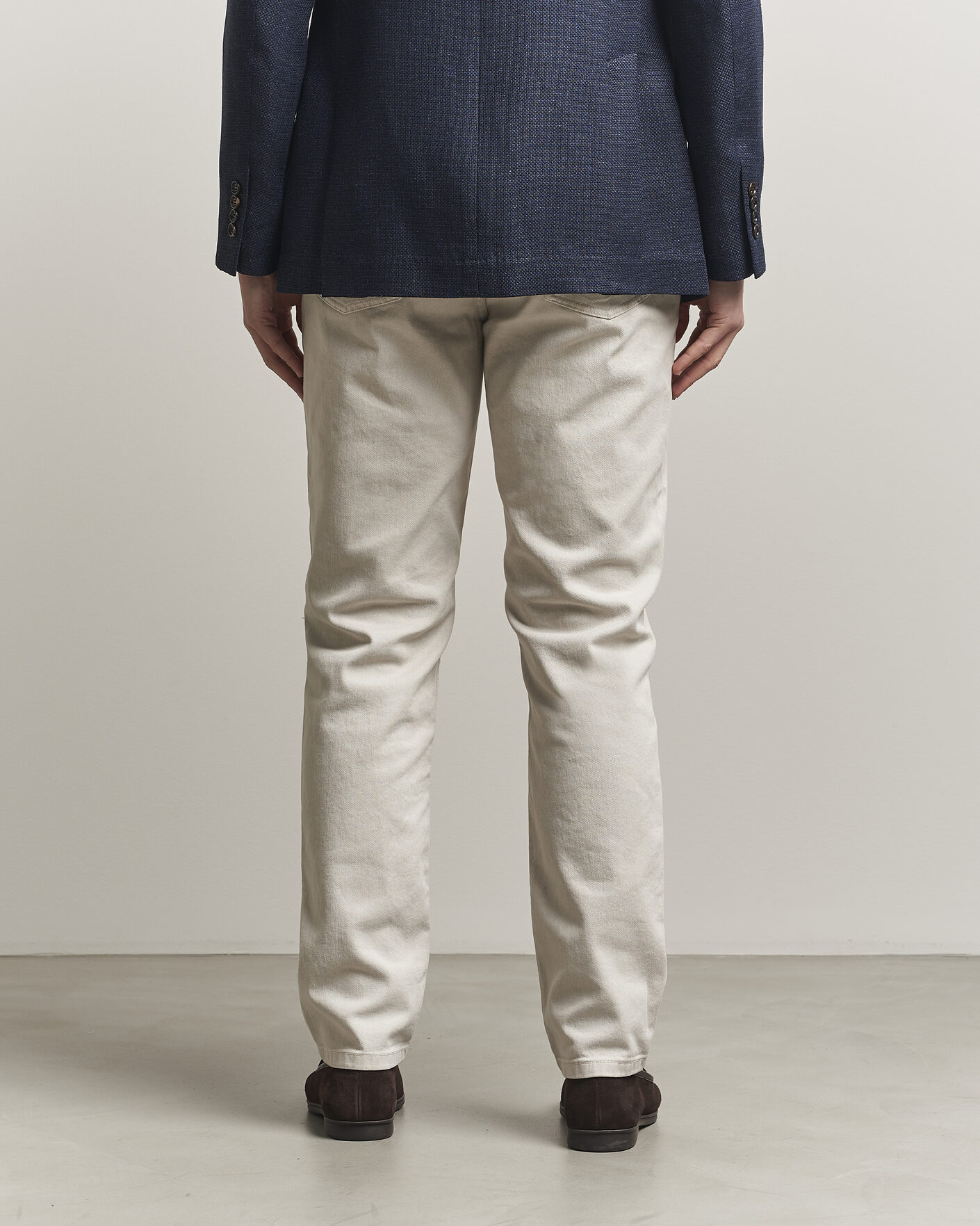Men | Trousers | Brunello Cucinelli | Traditional Fit Bull Denim Pants Light Beige