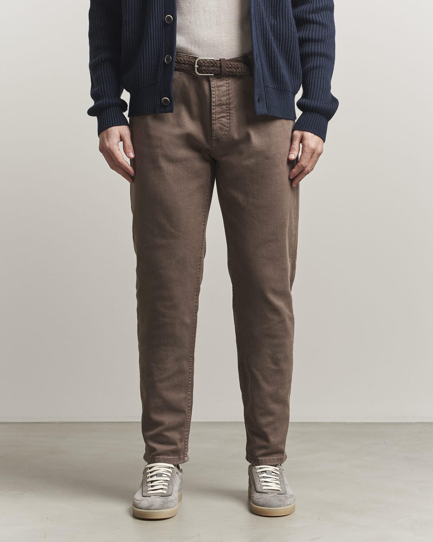 Men | Trousers | Brunello Cucinelli | Traditional Fit Bull Denim Pants Dark Brown