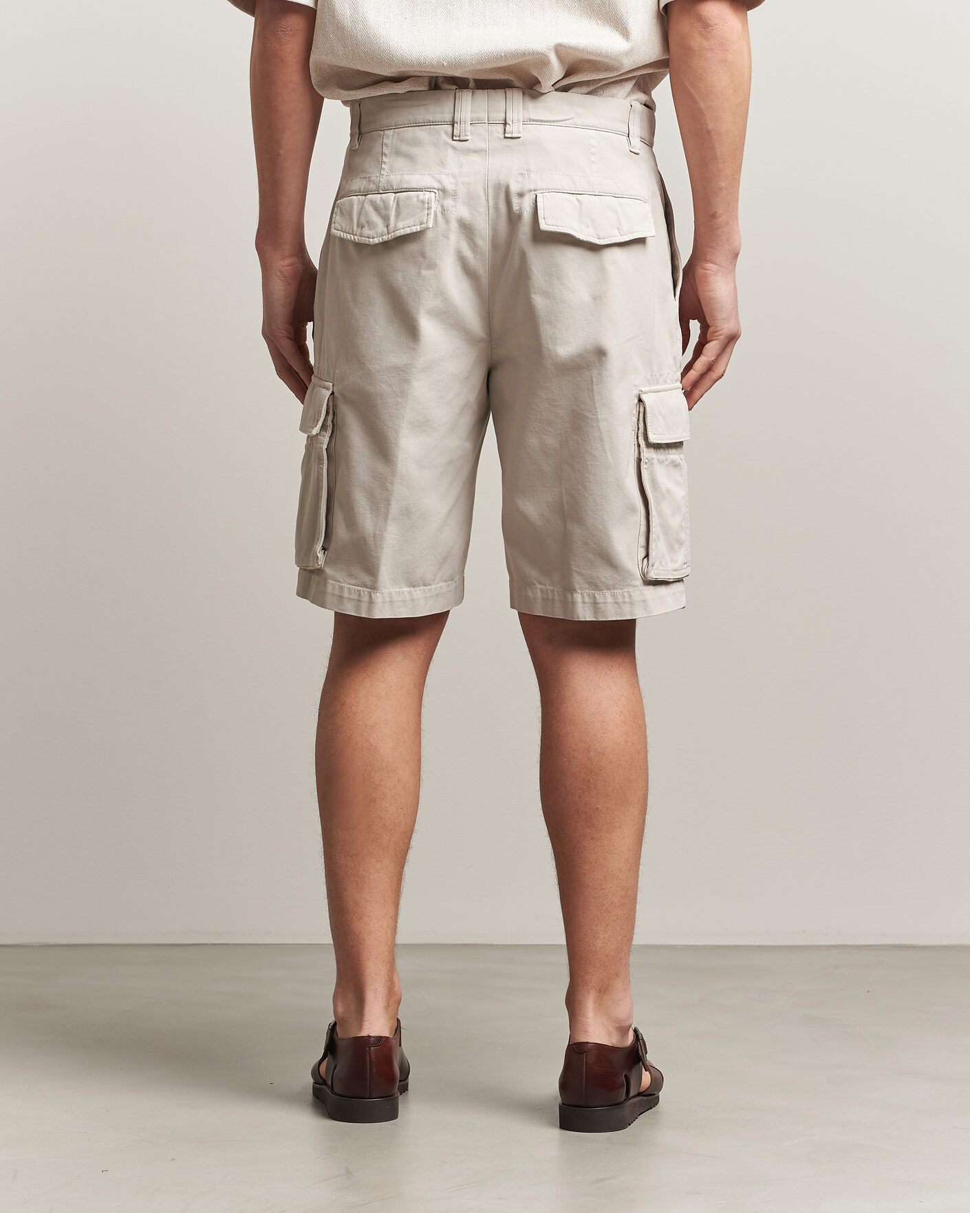 Brunello Cucinelli Cotton Cargo Shorts Light Beige at CareOfCarl.com