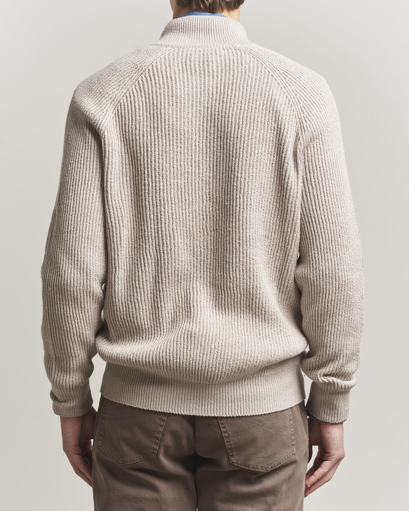 Men | Sweaters & Knitwear | Brunello Cucinelli | Heavy Cotton Rib Zip Cardigan Beige