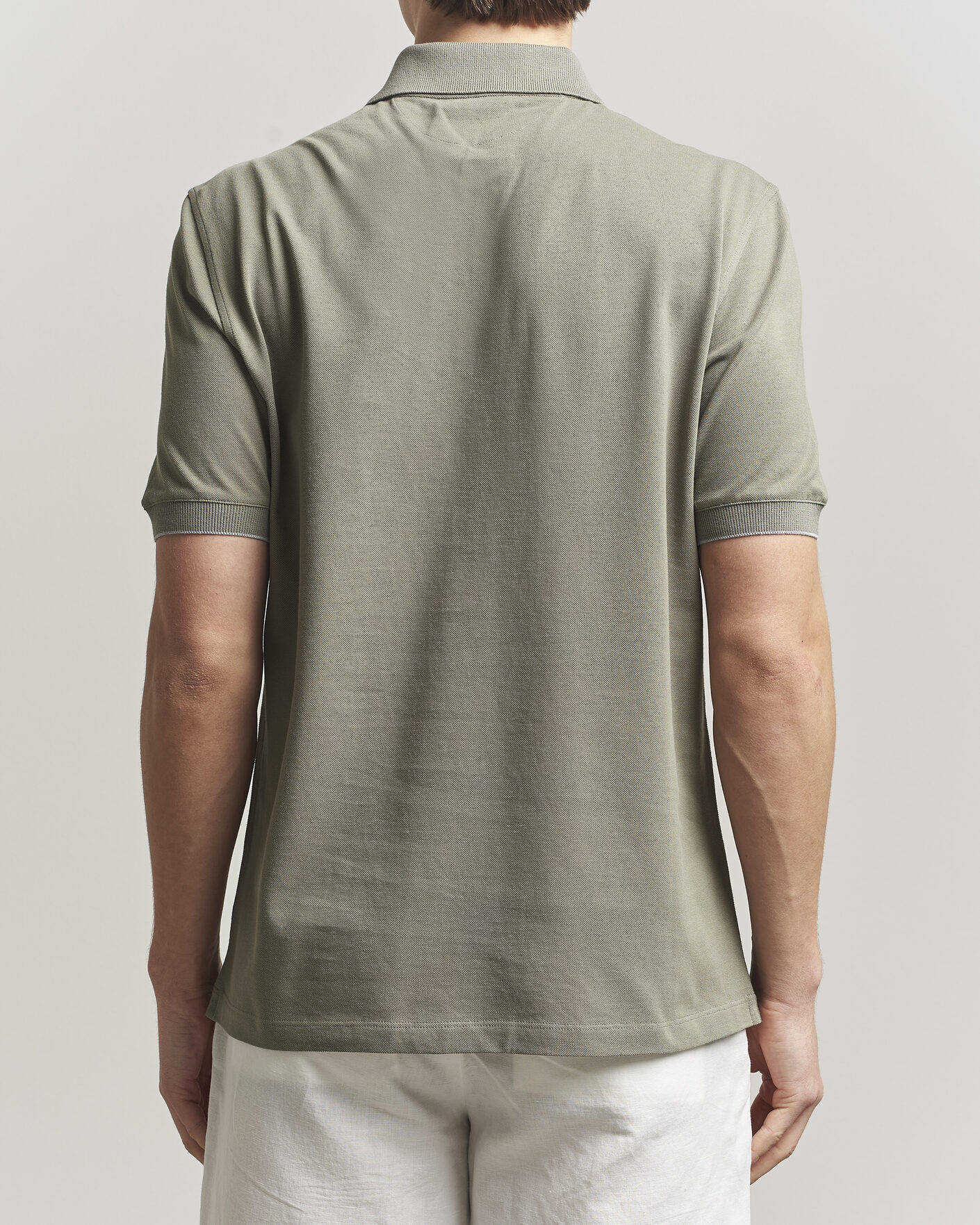 Brunello Cucinelli Short Sleeve Logo Polo Olive at CareOfCarl.com