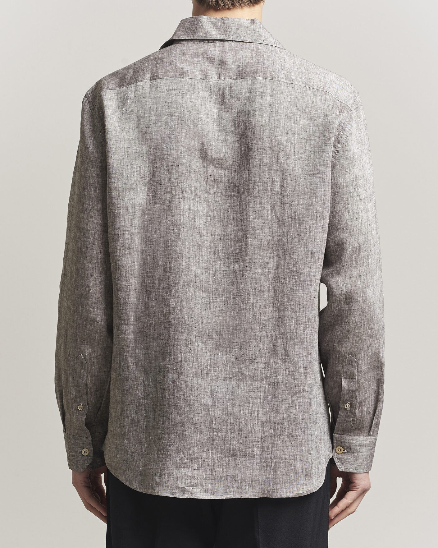 Men | Shirts | Brunello Cucinelli | Linen Double Pocket Camp Shirt Brown
