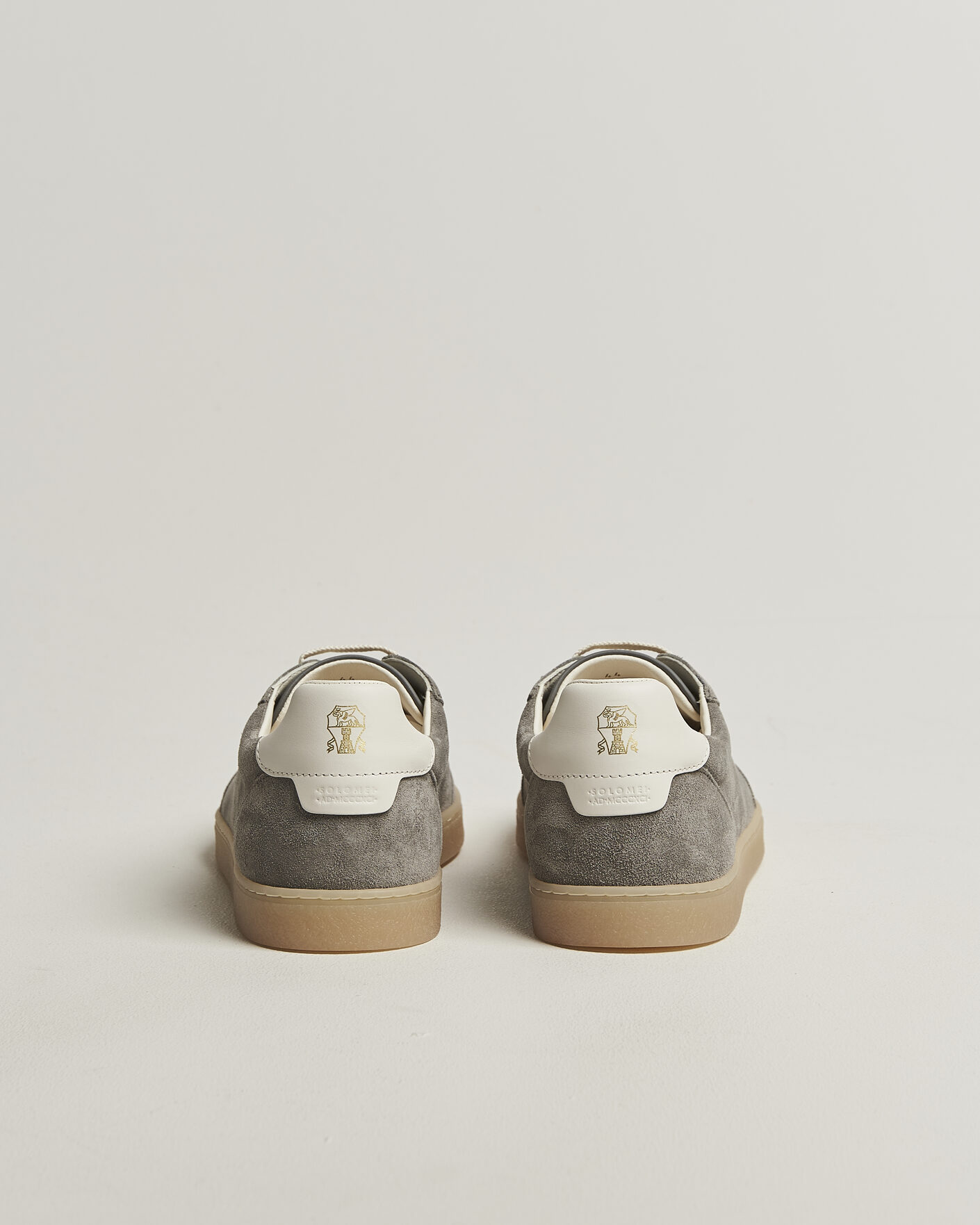 Brunello Cucinelli Low Top Sneakers Grey Suede at CareOfCarl.com