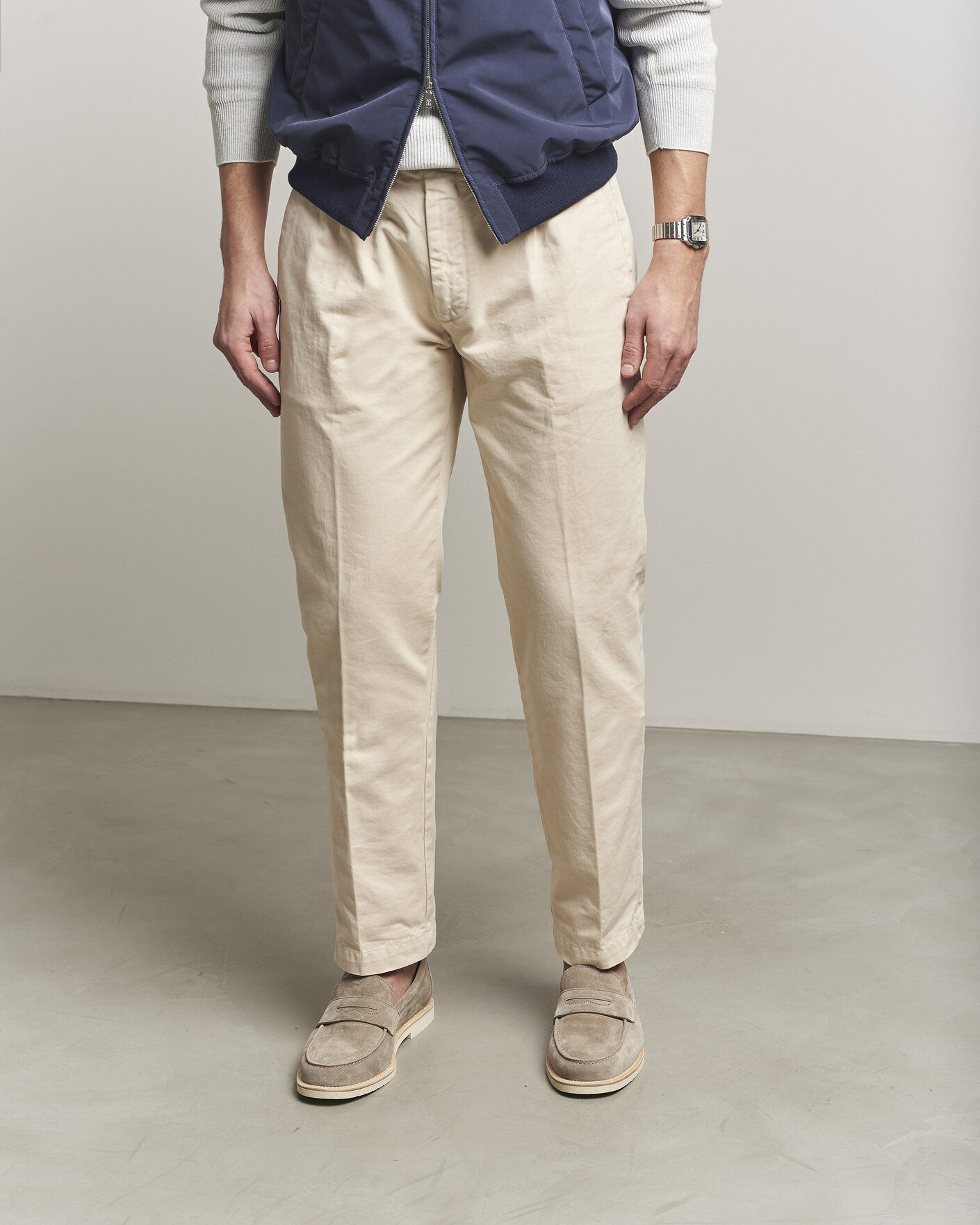Brunello Cucinelli Light Penny Loafers Beige Suede at CareOfCarl.com