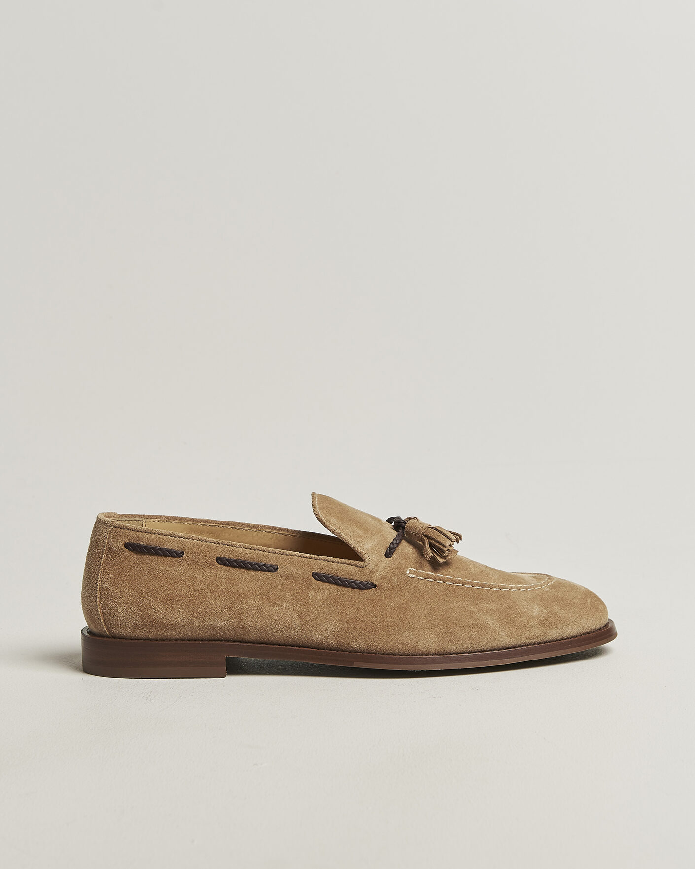 Men | Loafers | Brunello Cucinelli | Tassel Loafers Siena Brown Suede