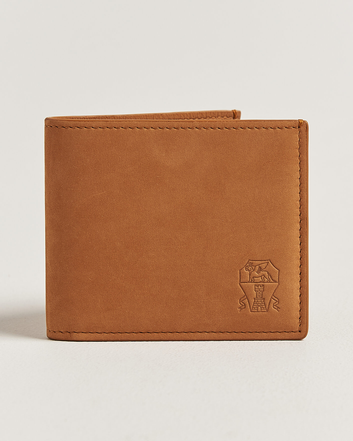 Brunello Cucinelli Nubuck Leather Wallet Cognac at CareOfCarl.com