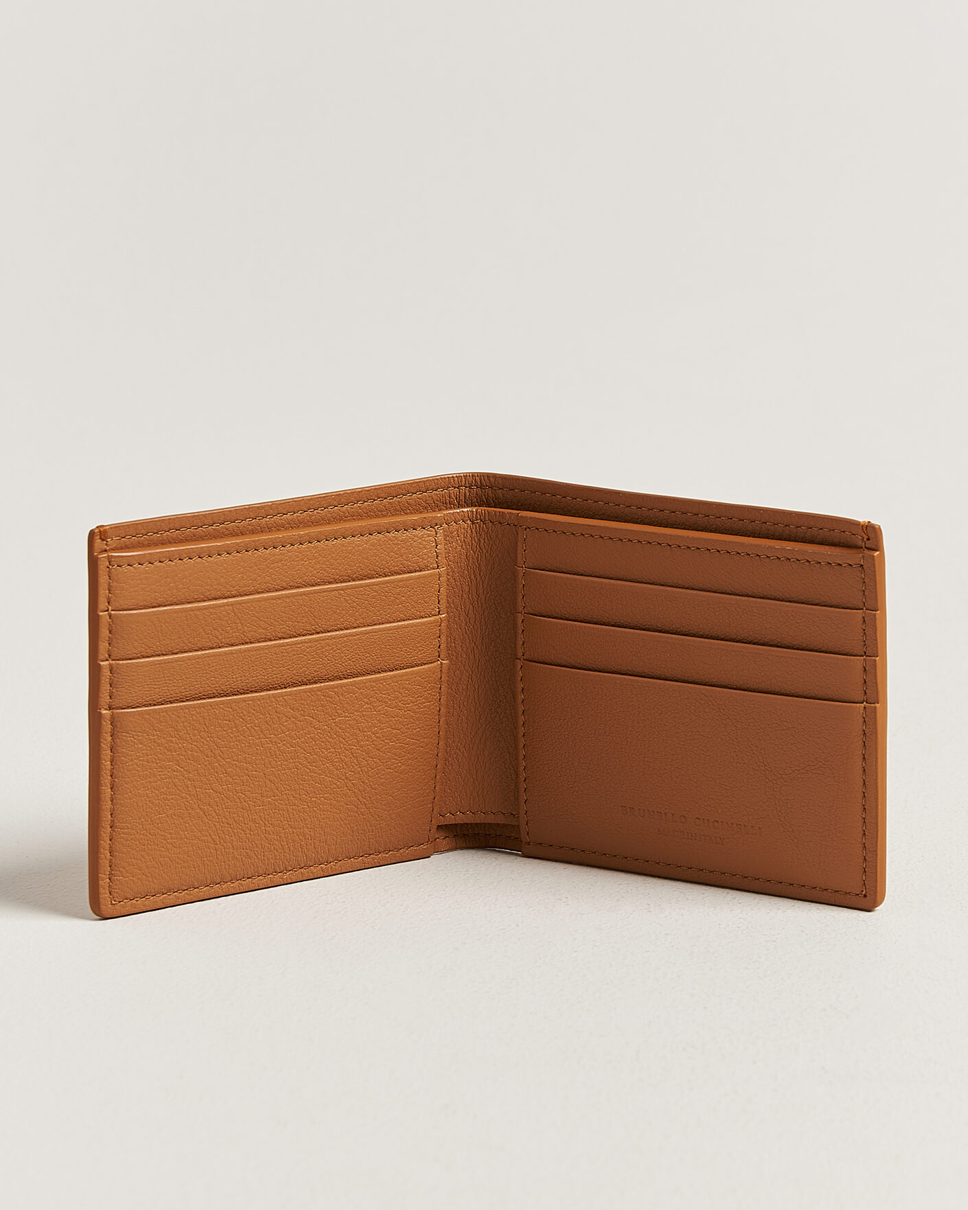 Brunello Cucinelli Nubuck Leather Wallet Cognac at CareOfCarl.com