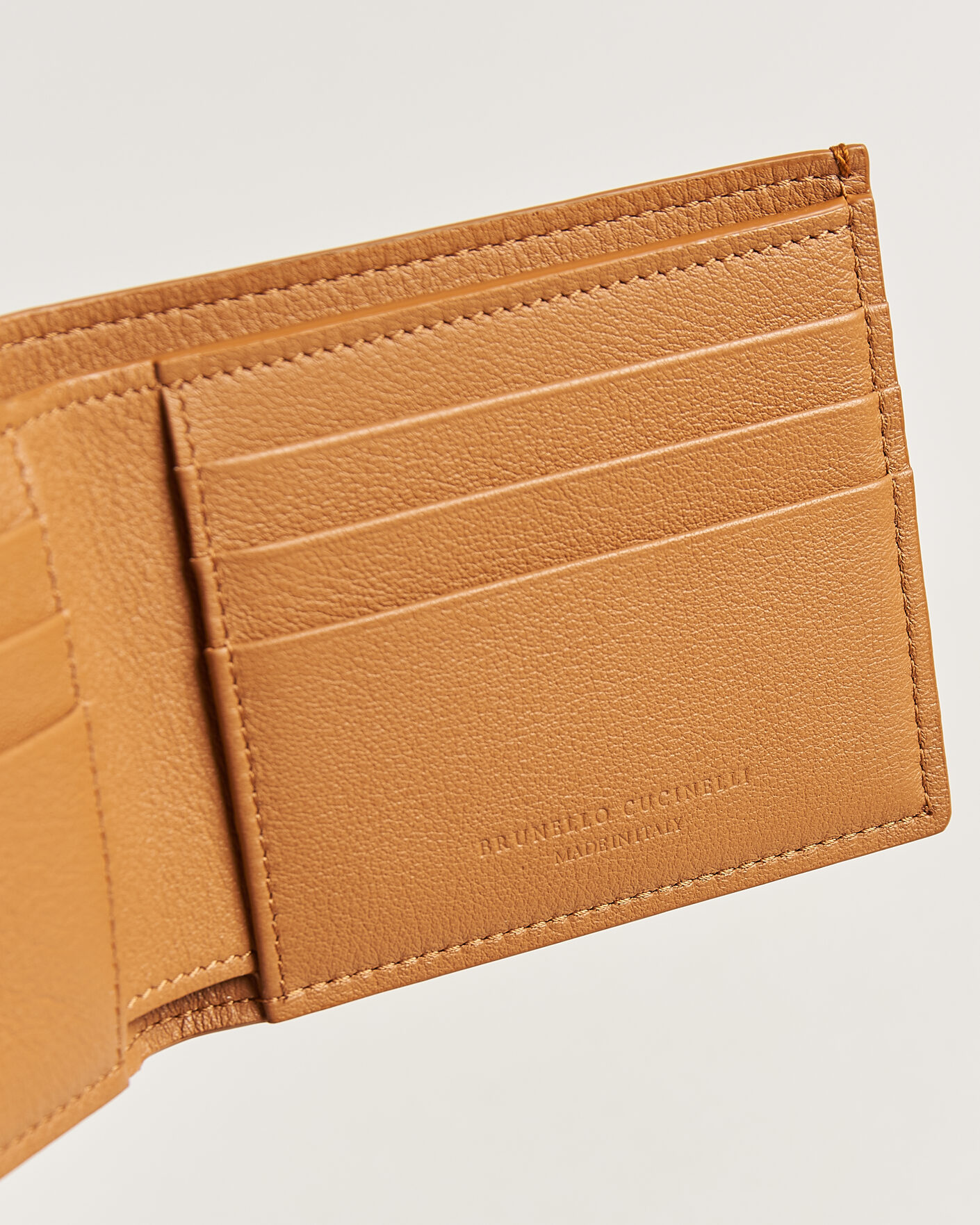 Brunello Cucinelli Nubuck Leather Wallet Cognac at CareOfCarl.com