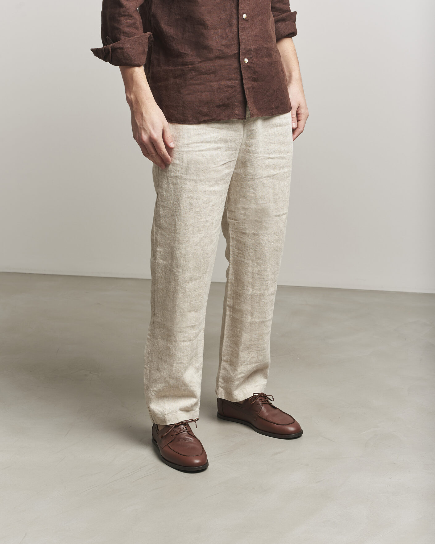 Men | Boat Shoes | Lardini | Orfeo Leather Boat Shoe Brown