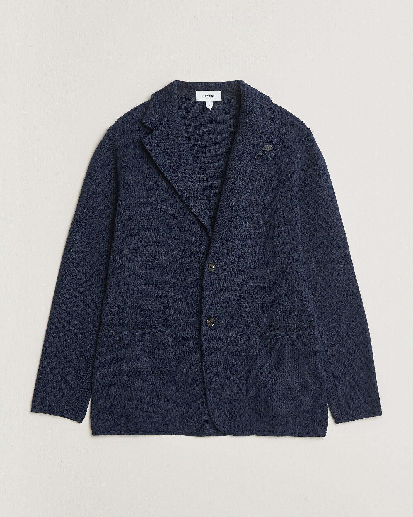 トップス LARDINI wool cotton nayv best Lardini Knitted Structure Cotton Blazer Navy at CareOfCarl.com